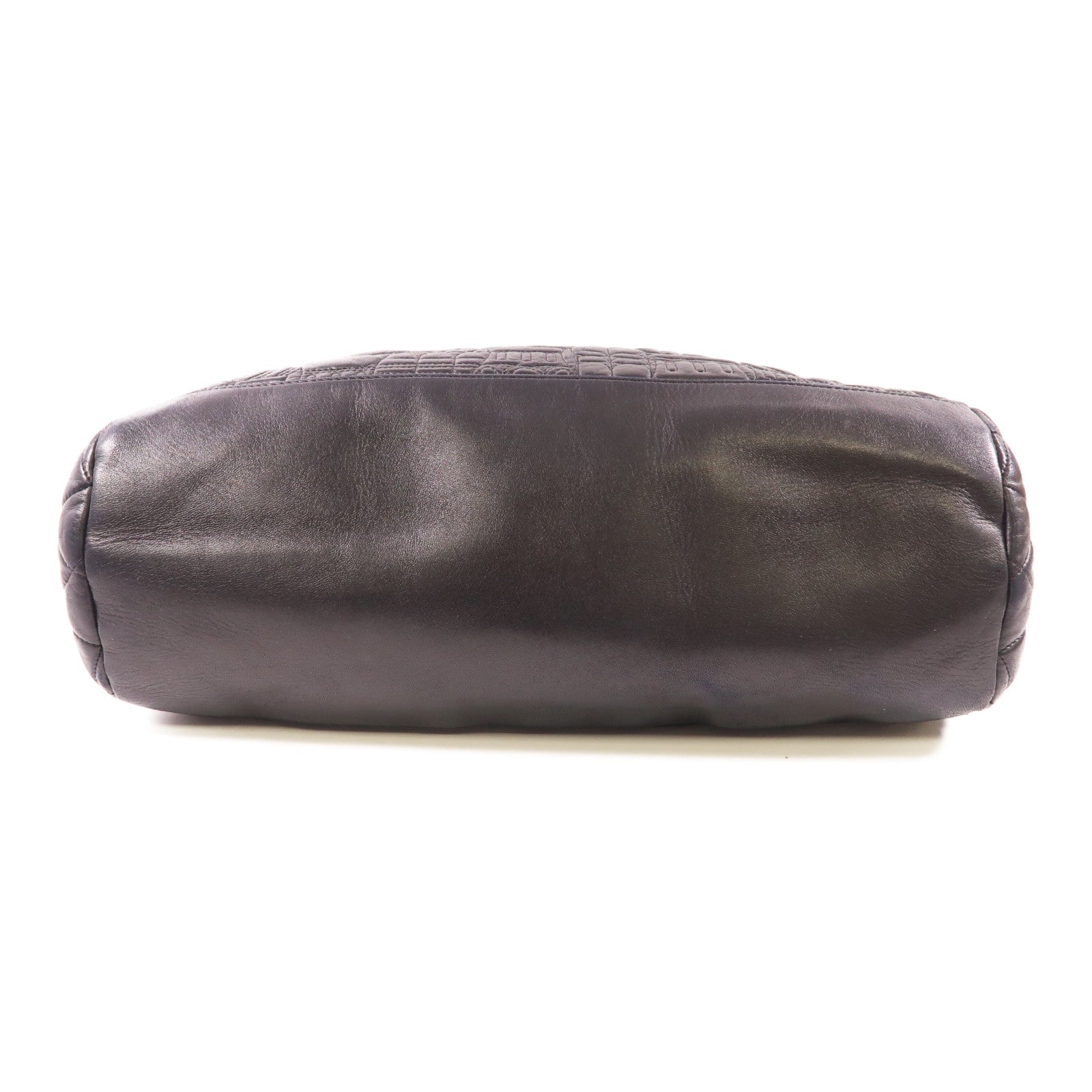 CHANEL CC SHW Chain Shoulder Bag Lambskin Leather Black