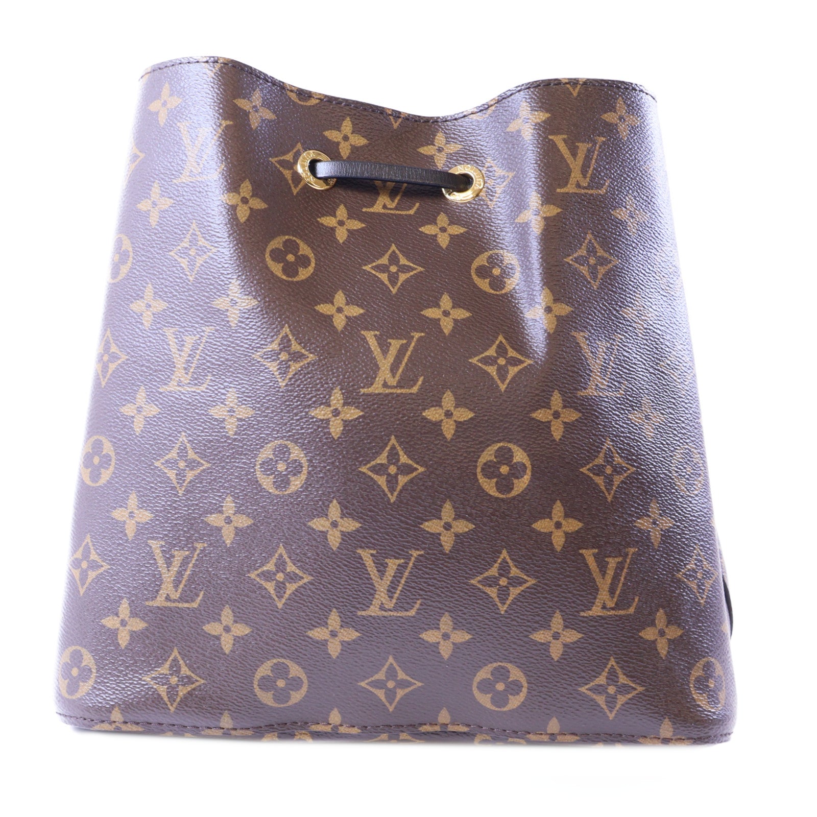 LOUIS VUITTON Monogram Neo Noe MM金扣肩背袋棕色/黑色