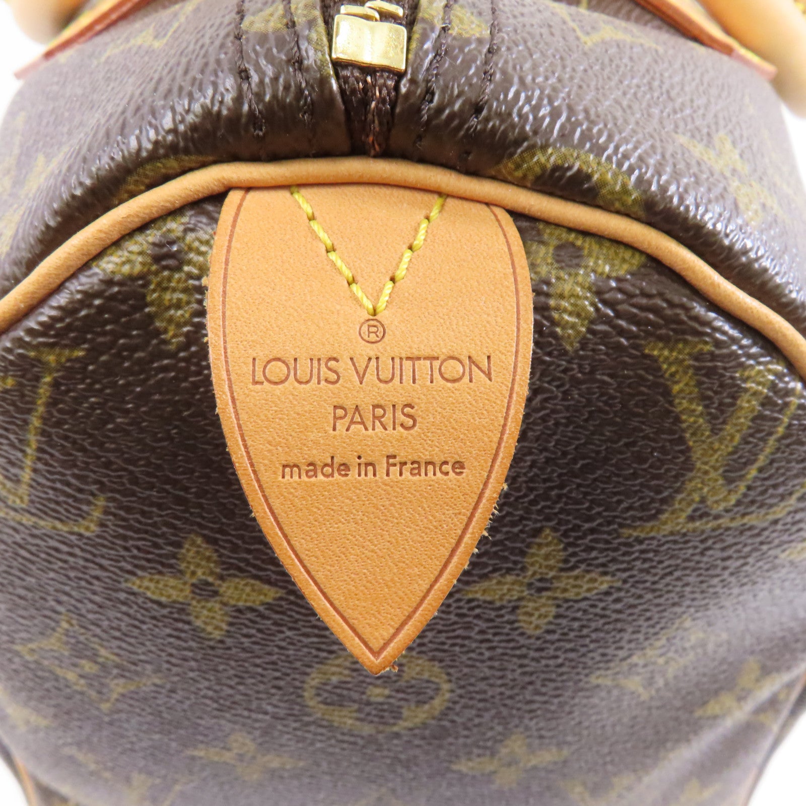 LOUIS VUITTON Monogram Speedy 30金扣手挽袋棕色