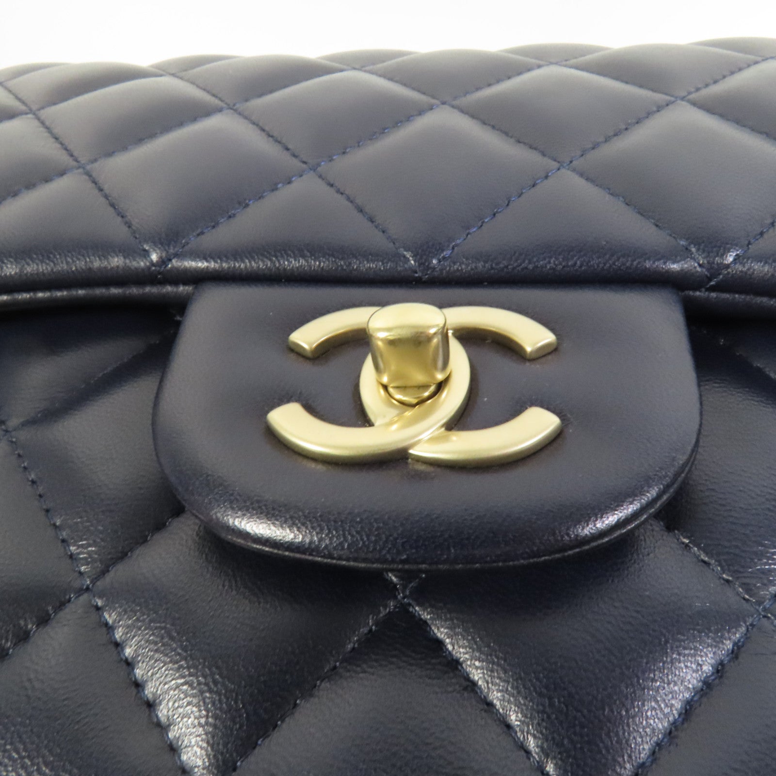 CHANEL 羊皮皮革Large Classic金扣鏈帶肩背袋