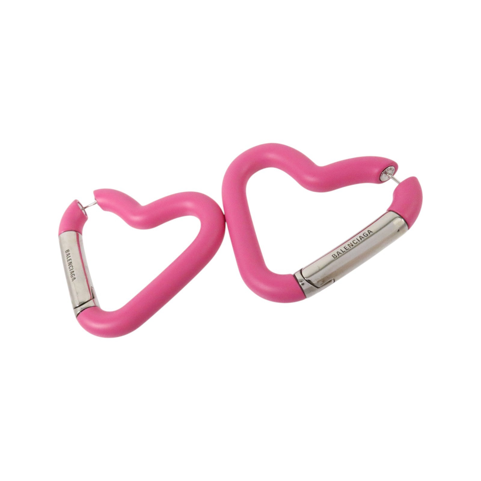 BALENCIAGA PVC/金屬Love Clip Earrings耳環