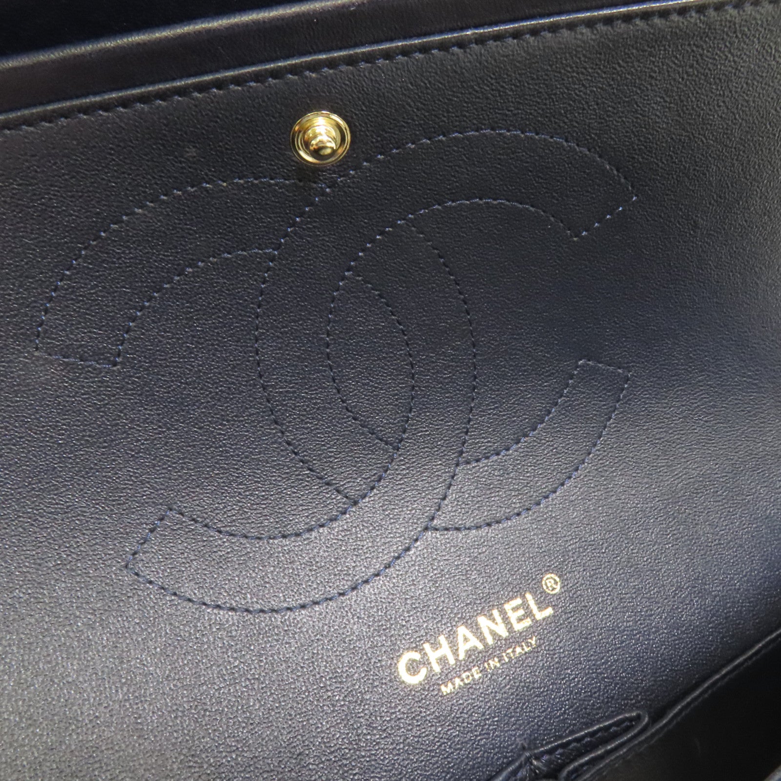 CHANEL 羊皮皮革Large Classic金扣鏈帶肩背袋