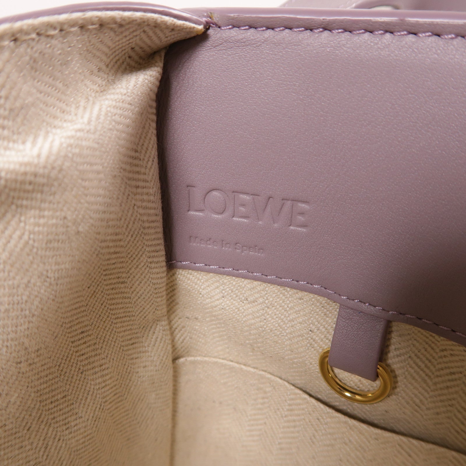 LOEWE 牛皮皮革Compact Hammock金扣手挽肩背兩用袋