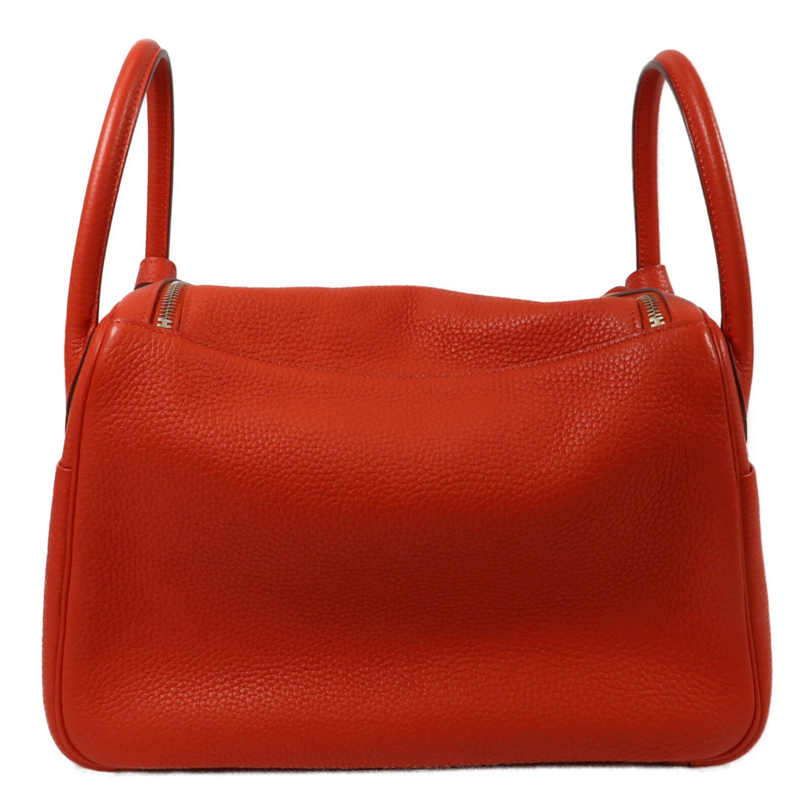 HERMES Clemence皮革Lindy 30手挽肩背兩用袋Rouge Tomato
