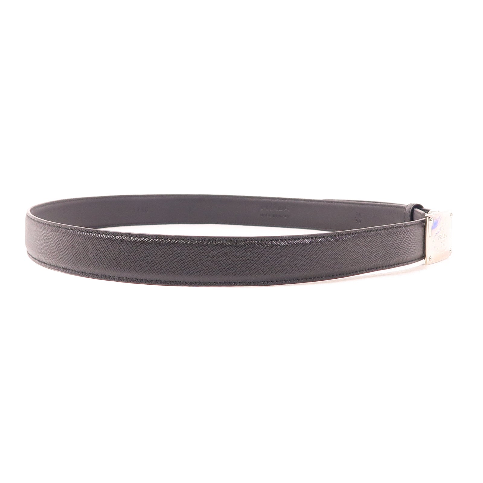 PRADA 【激減優惠】牛皮皮革Belt銀扣皮帶