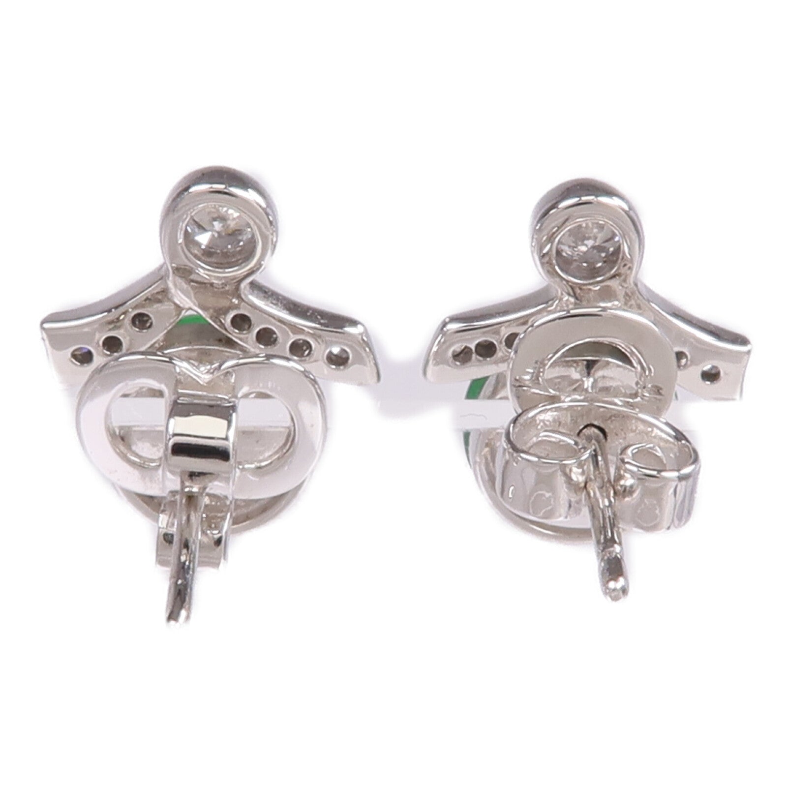 JEWELRY 18K白金Jade Diamond Earrings翡翠/鑽石耳環