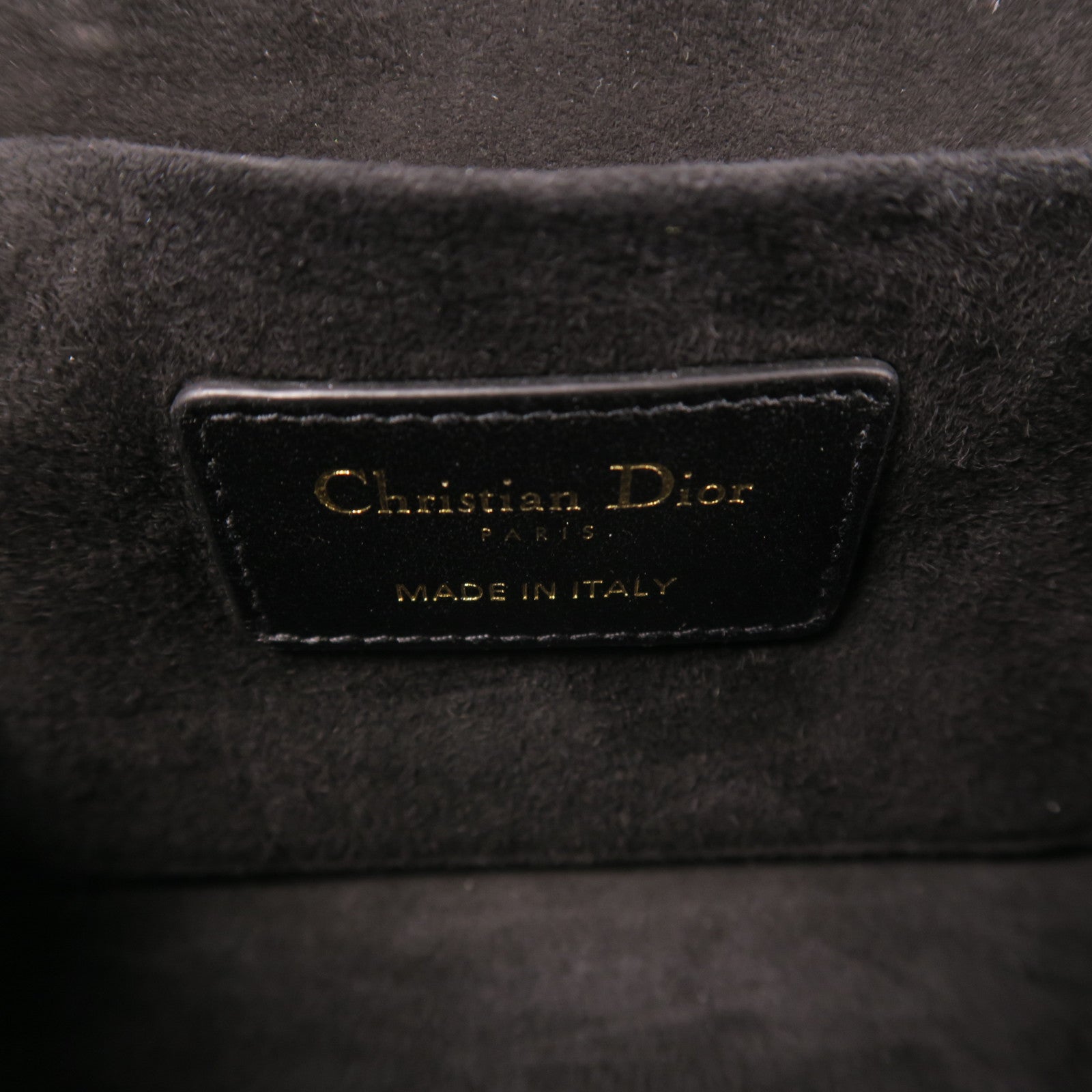 Dior CD GHW Travel Vanity Case 2 Way Bag Calfskin Leather Black