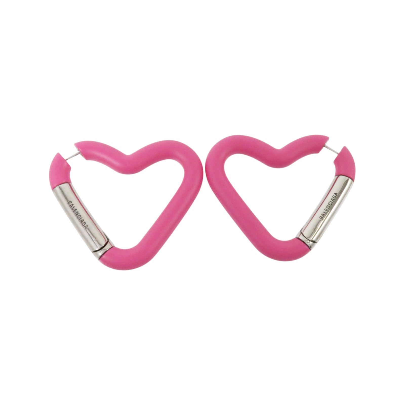 BALENCIAGA PVC/金屬Love Clip Earrings耳環