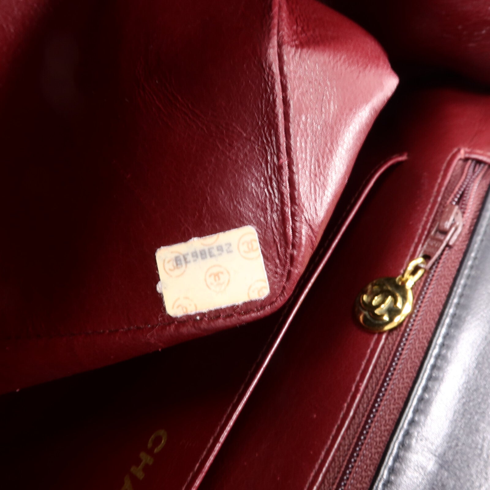 CHANEL 羊皮皮革Vintage Classic Flap鏈帶手挽肩背兩用袋