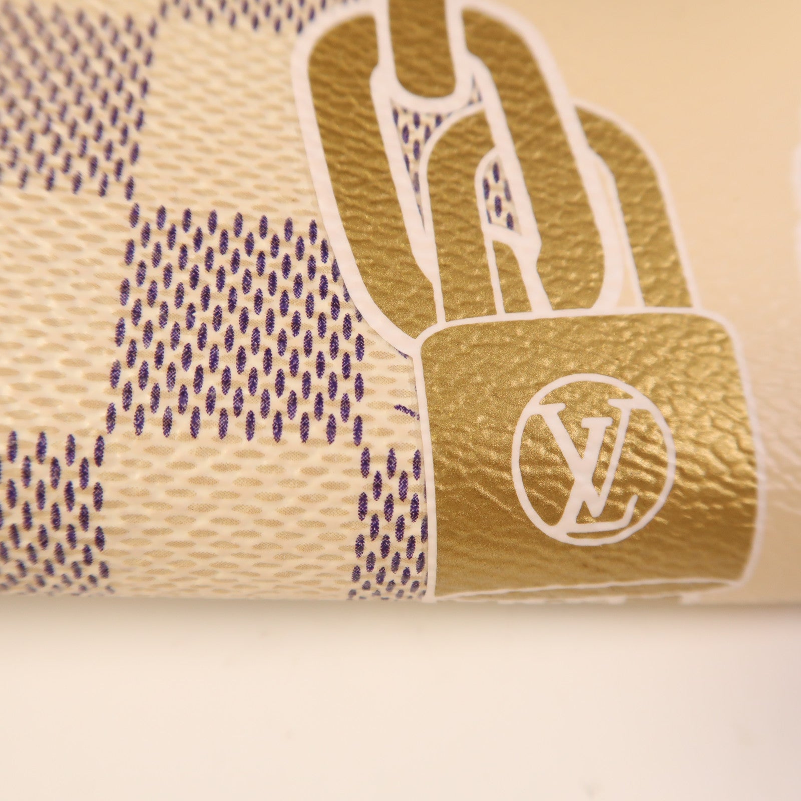 LOUIS VUITTON Damier Azur Sarah Wallet金扣長錢包