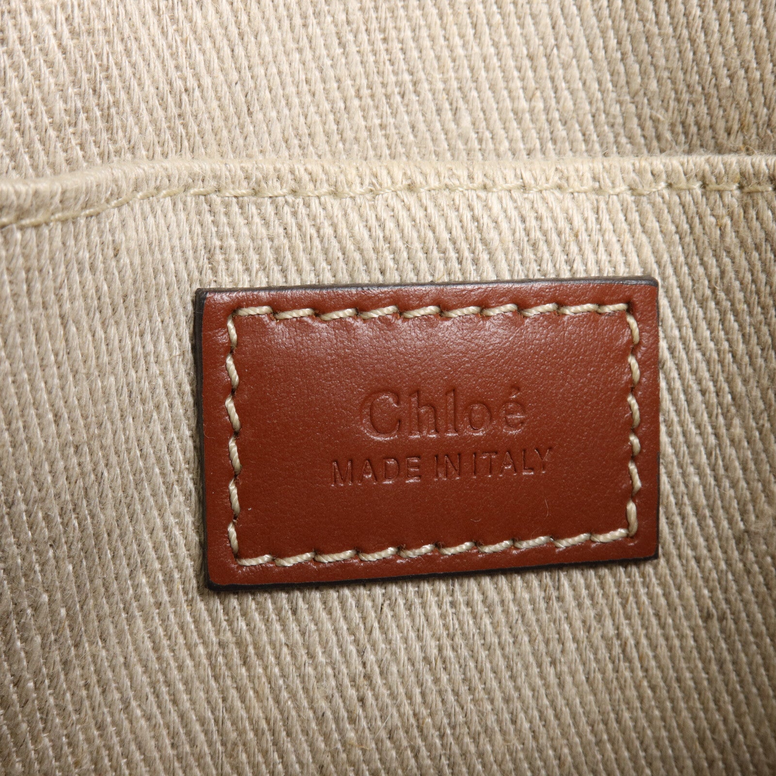 Chloe 帆布Mini Woody Tote手挽肩背兩用袋