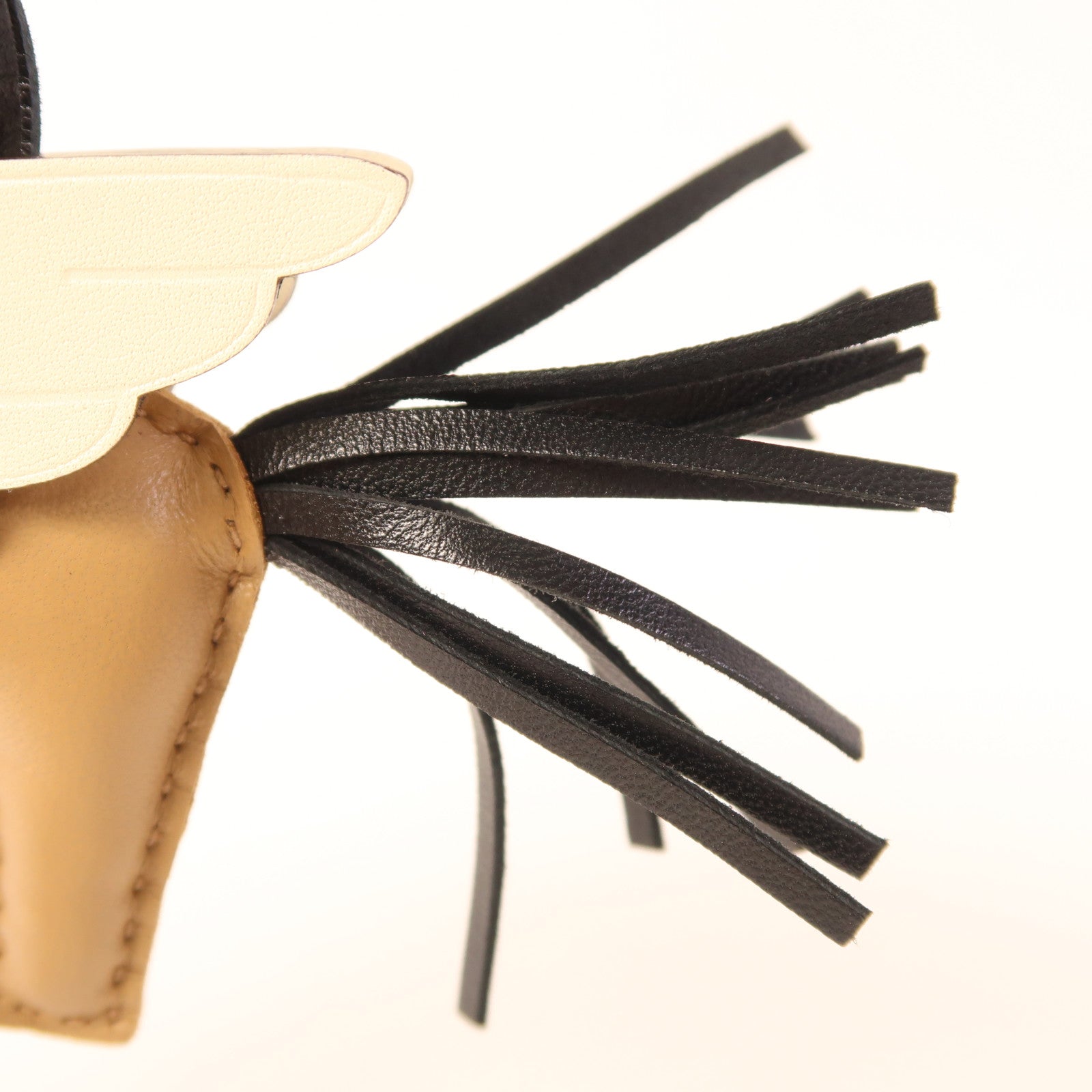 HERMES Milo/Swift皮革Rodeo PM掛飾Nata/Chai/Noir