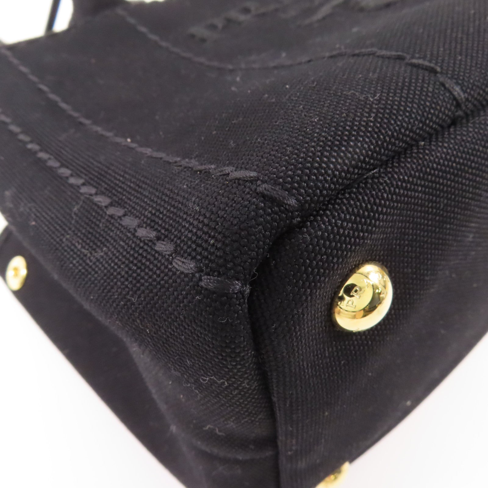 PRADA 帆布2 Way Shoulder金扣手挽肩背兩用袋