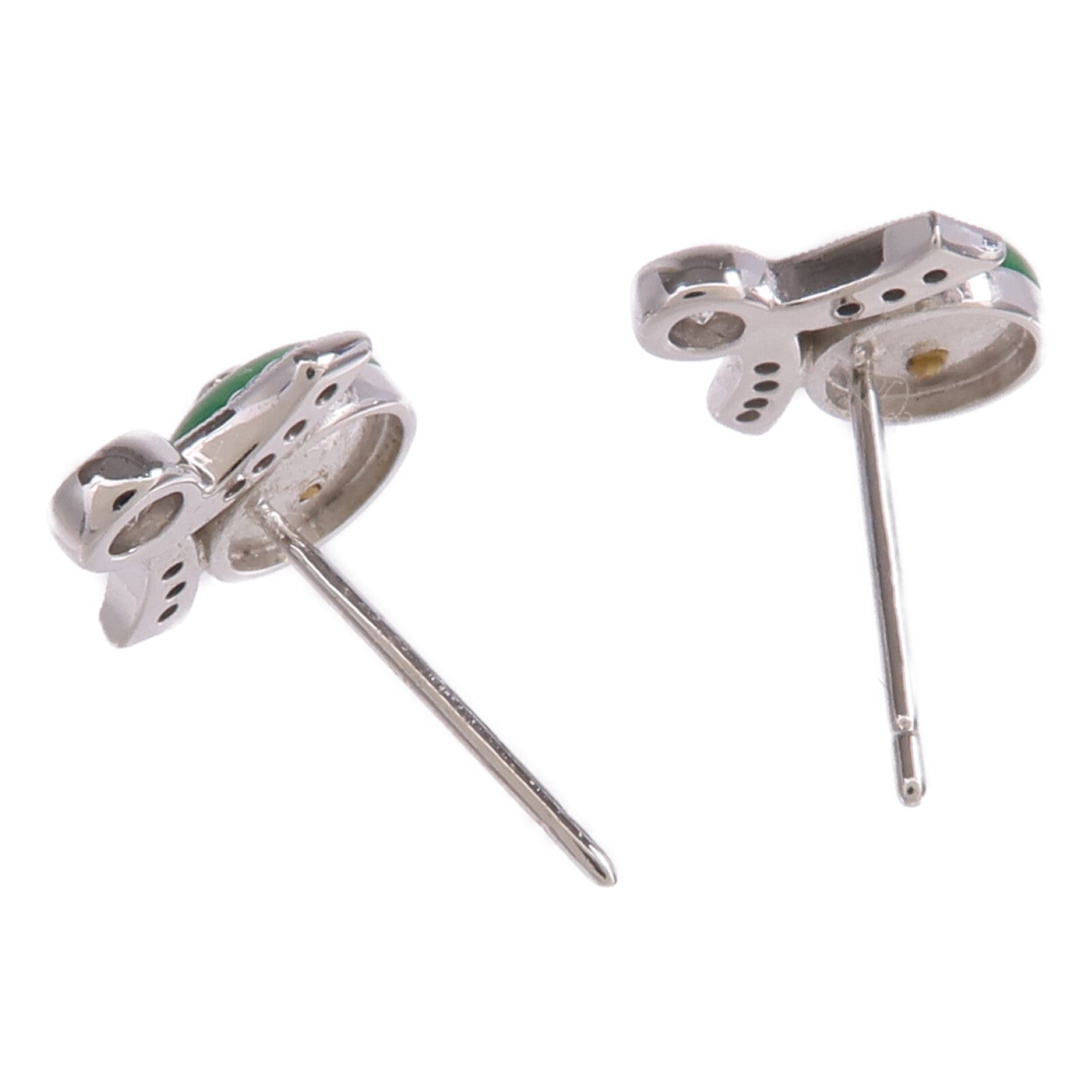JEWELRY 18K白金Jade Diamond Earrings翡翠/鑽石耳環