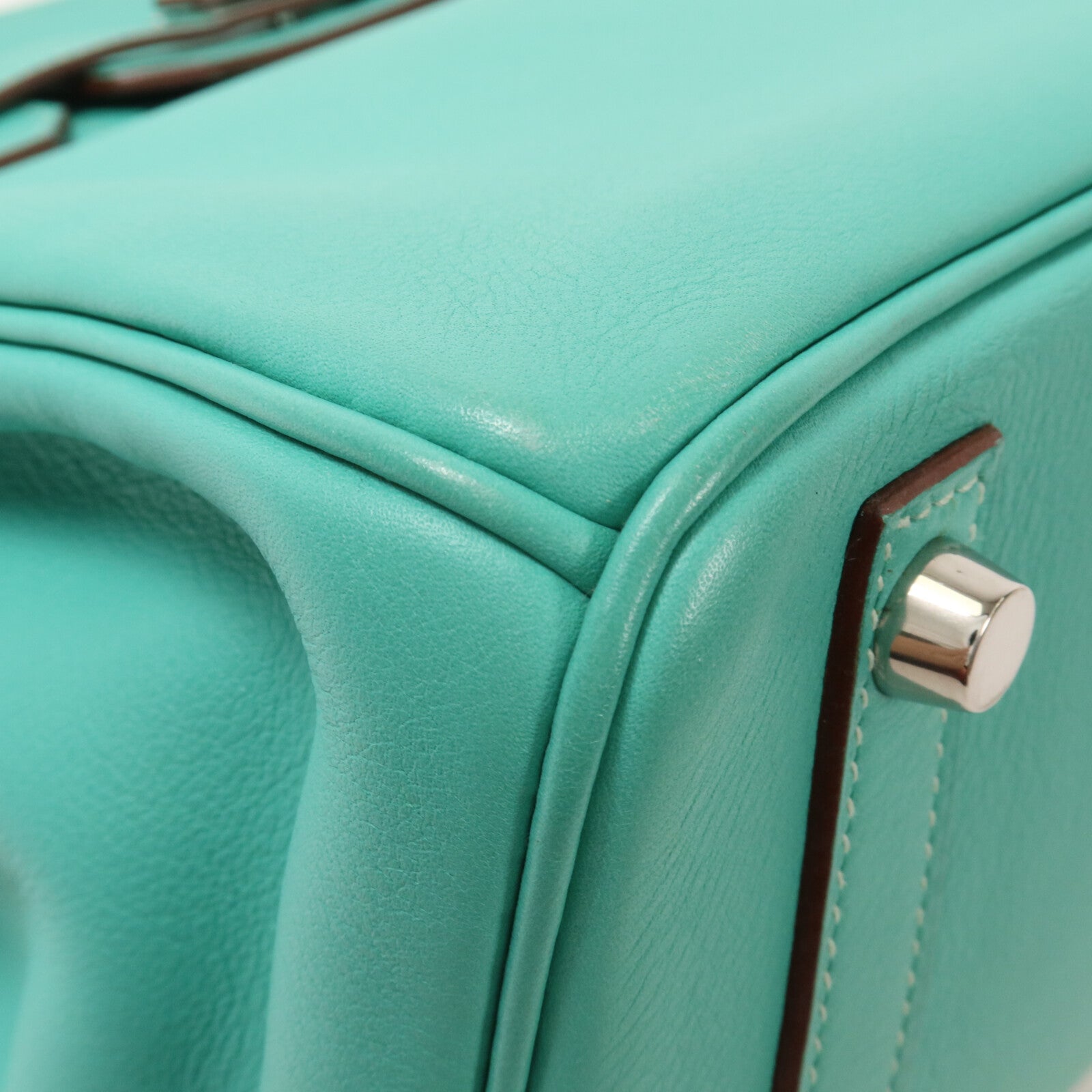 HERMES Swift皮革Birkin 30手挽袋Lagon