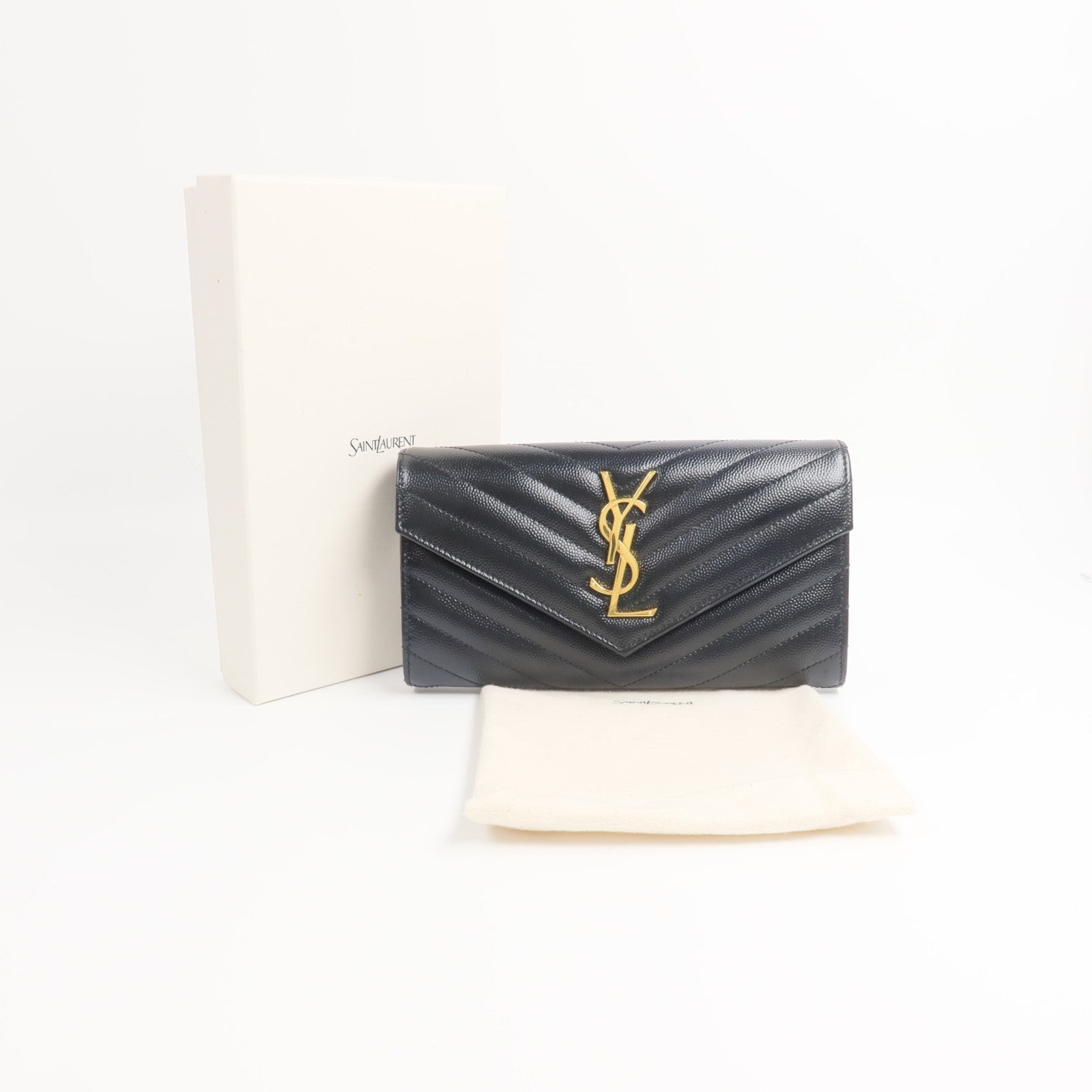 SAINT LAURENT 牛皮皮革Long Wallet長錢包