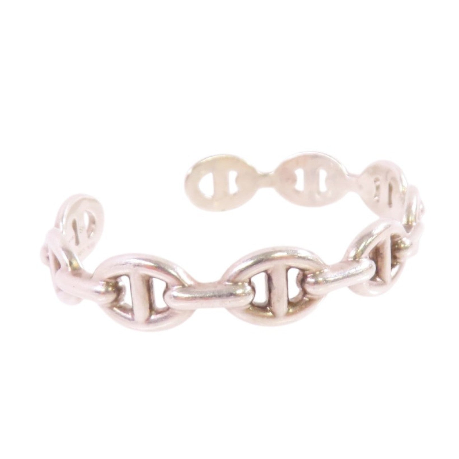 HERMES 925純銀Chaine D'ancre Enchainee Bangle手鐲