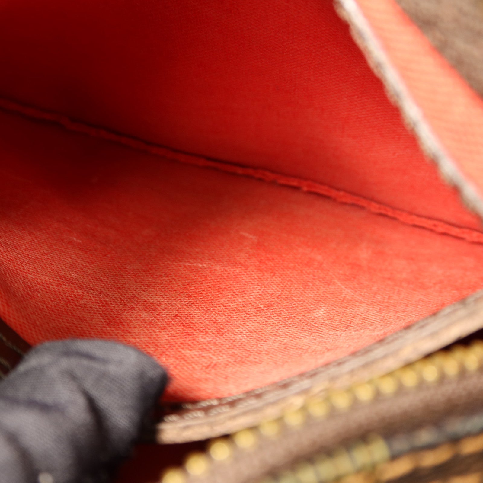 LOUIS VUITTON Damier Speedy 30金扣手挽袋