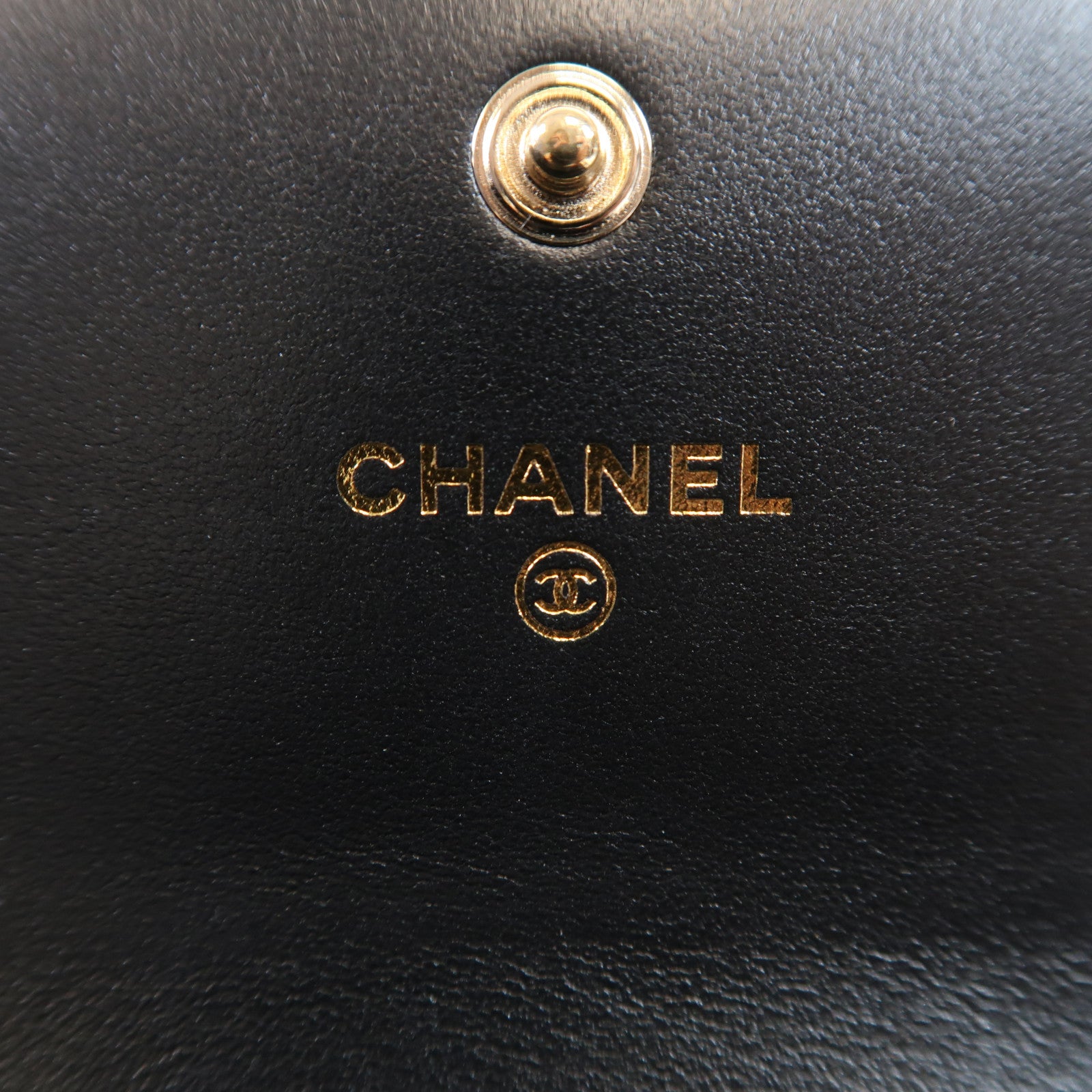 CHANEL 牛皮皮革Wallet金扣長錢包