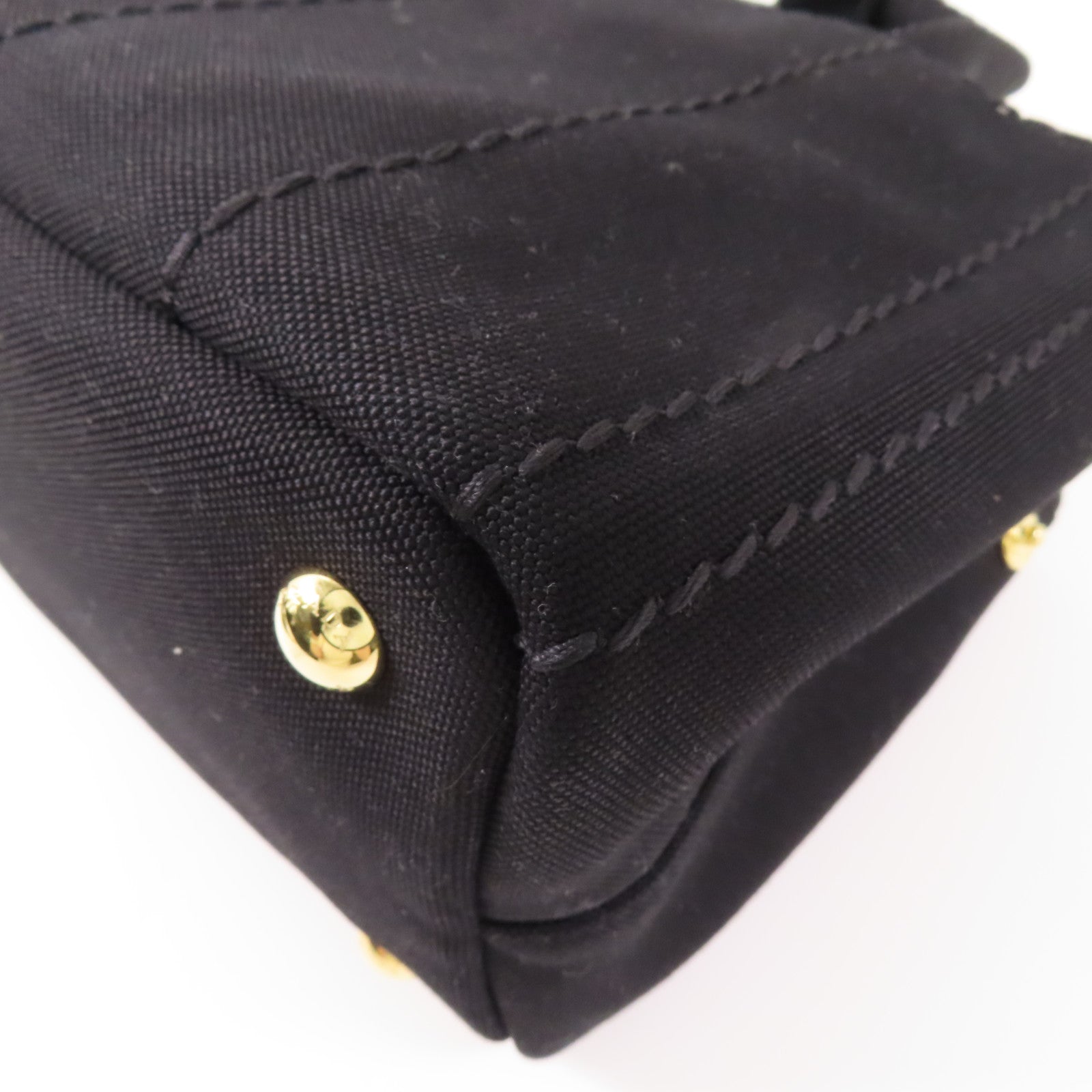 PRADA 帆布2 Way Shoulder金扣手挽肩背兩用袋