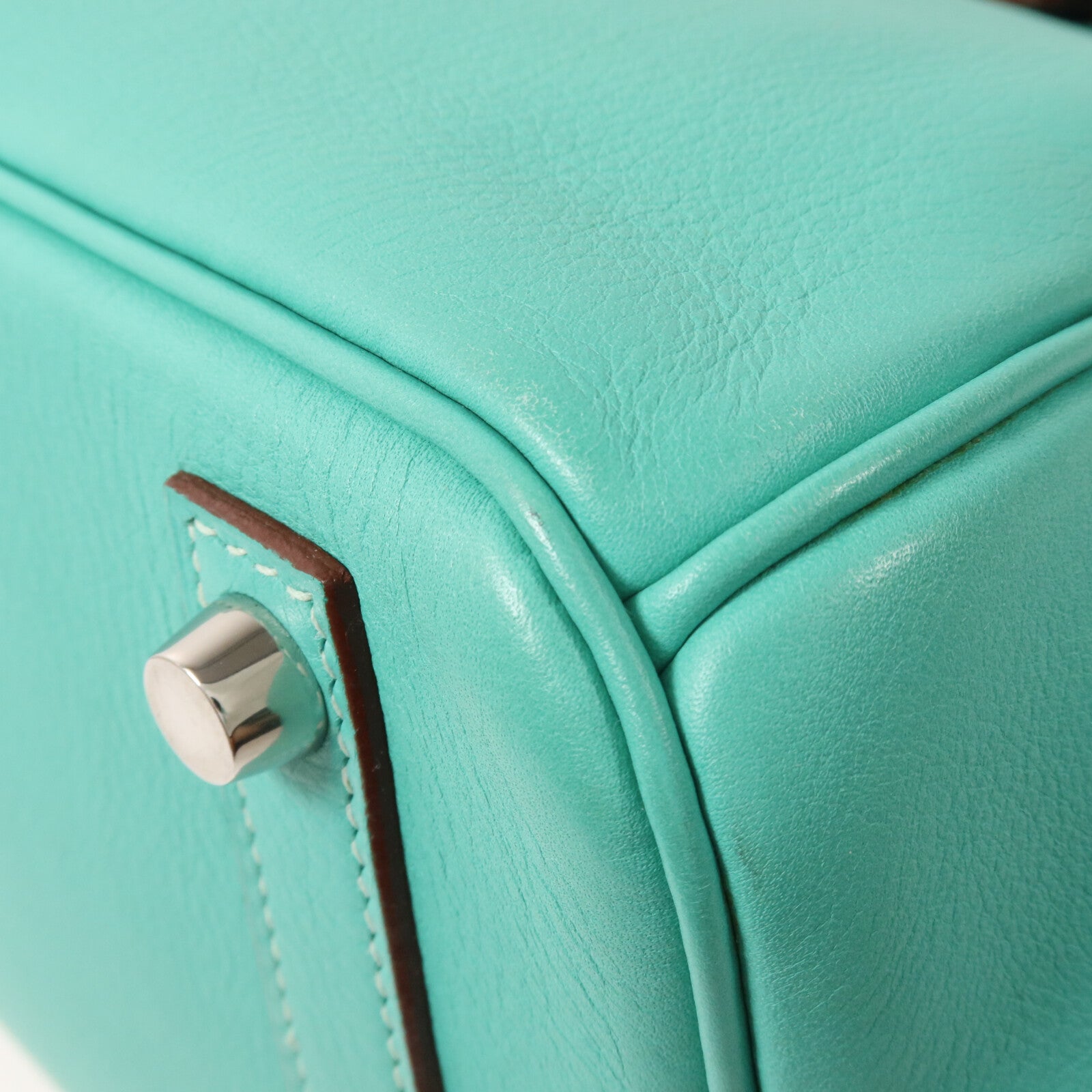 HERMES Swift皮革Birkin 30手挽袋Lagon
