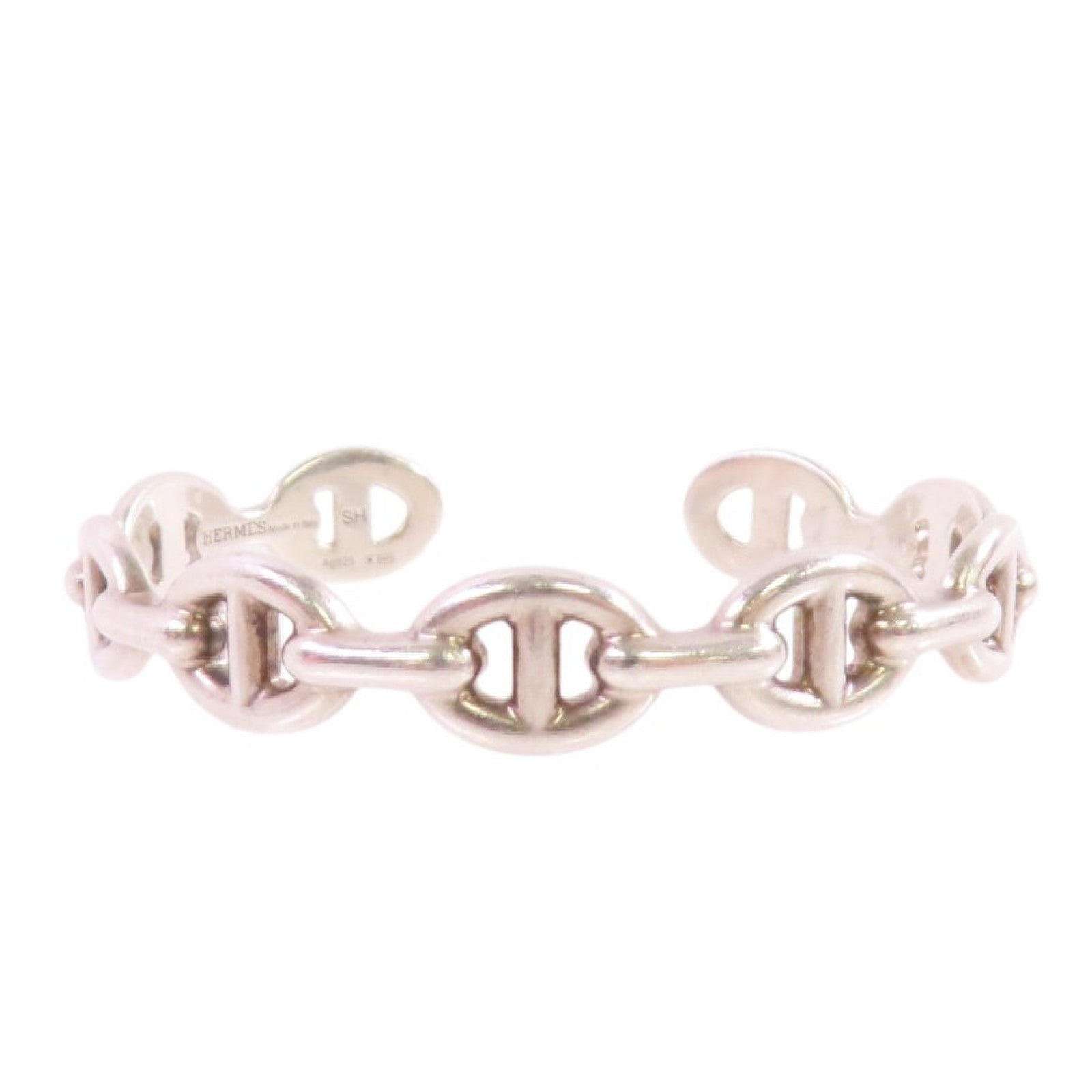 HERMES 925純銀Chaine D'ancre Enchainee Bangle手鐲