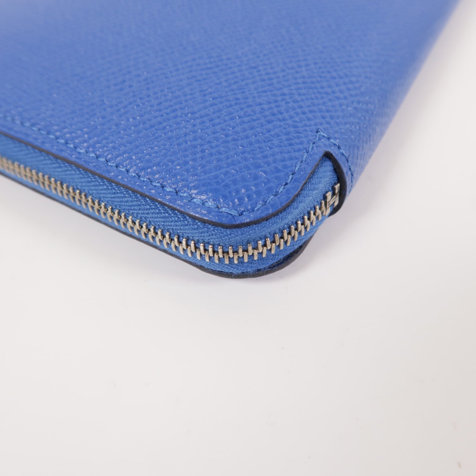 HERMES Epsom皮革Silk In Classique銀扣長錢包