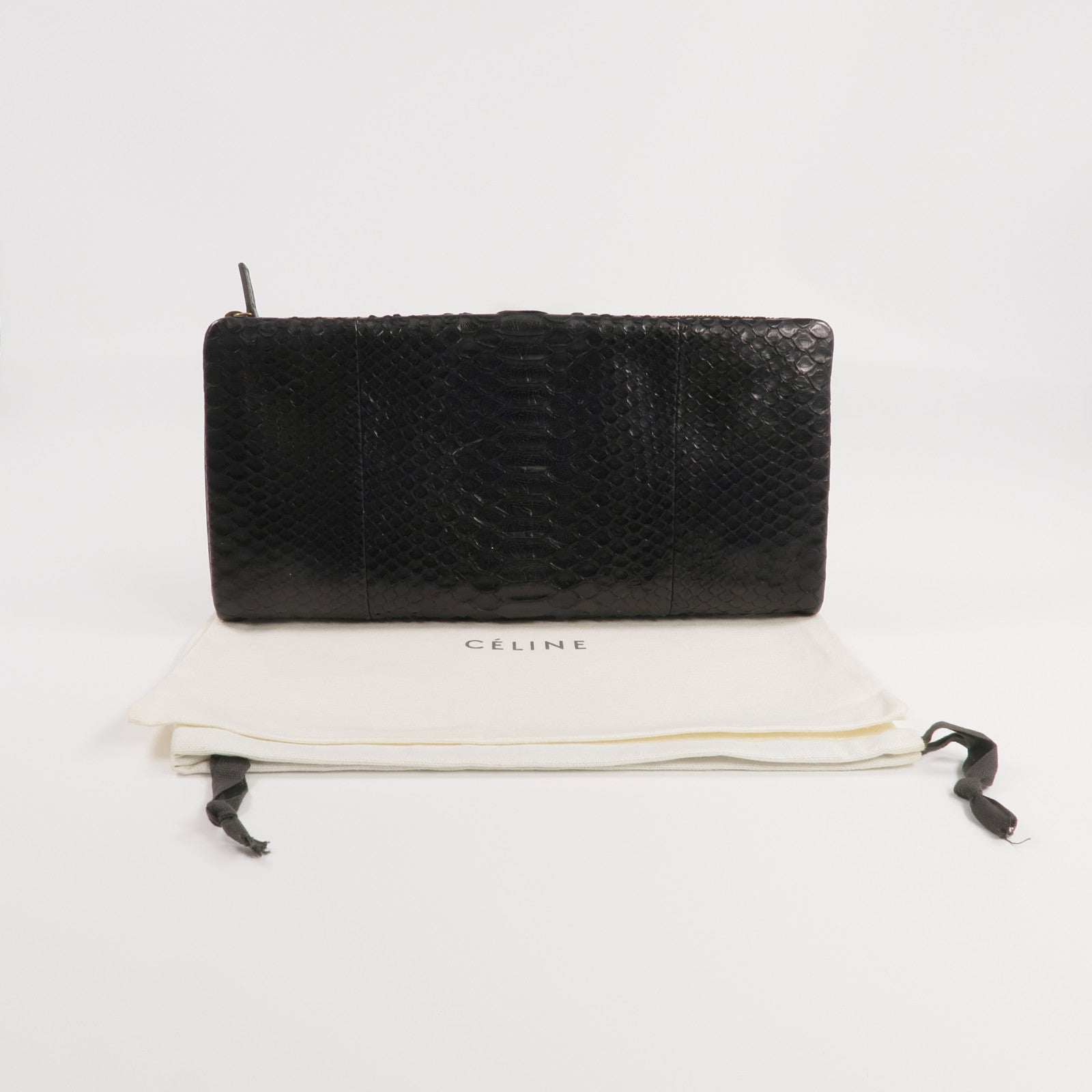 CELINE 蛇皮皮革Clutch金扣手拿包