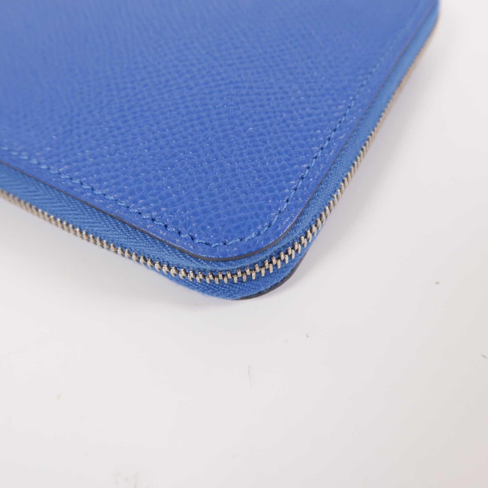 HERMES Epsom皮革Silk In Classique銀扣長錢包