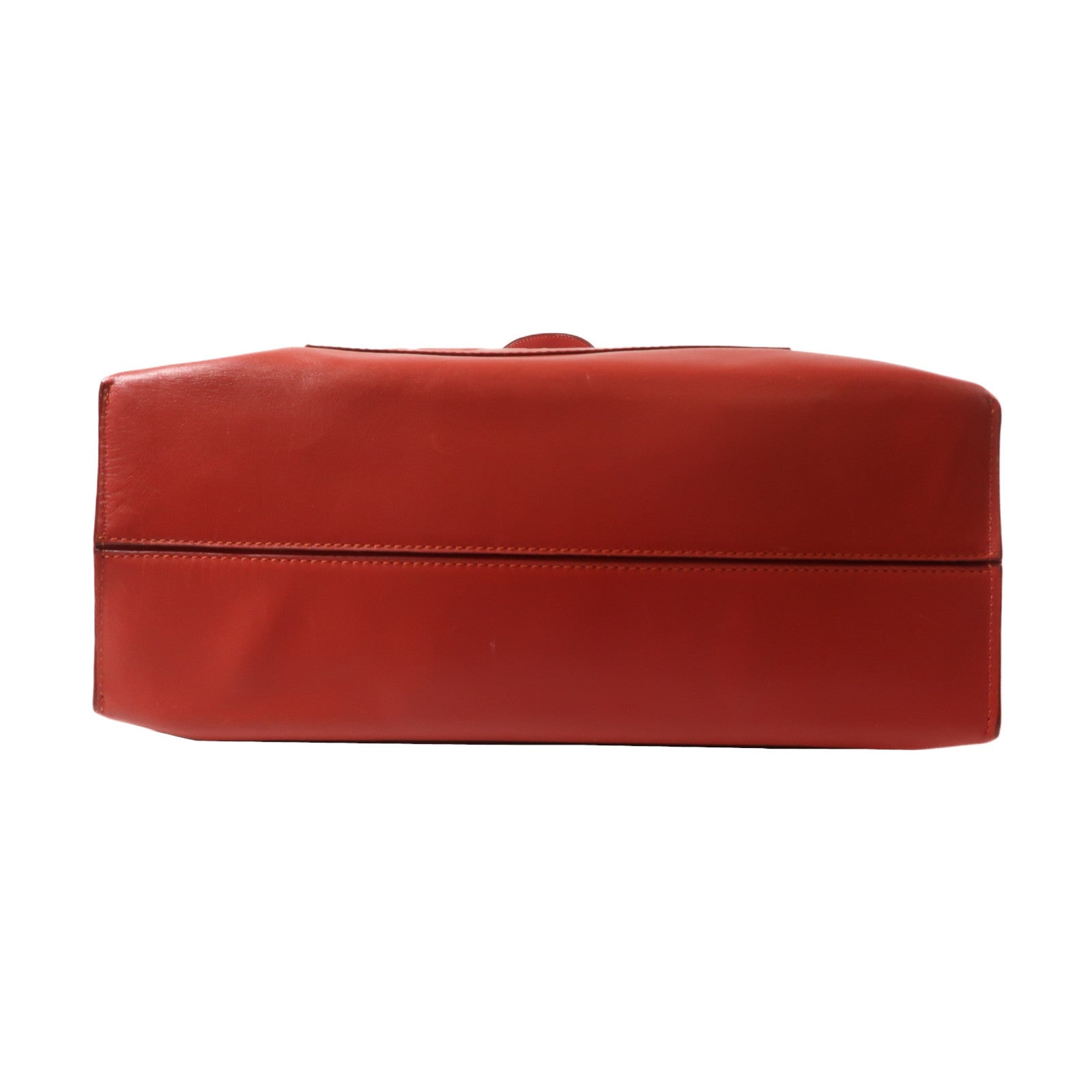 LOEWE 牛皮皮革Tote Bag銀扣手挽袋紅色