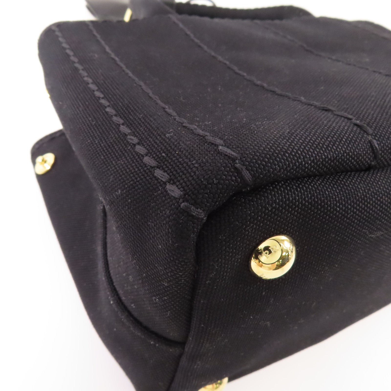 PRADA 帆布2 Way Shoulder金扣手挽肩背兩用袋