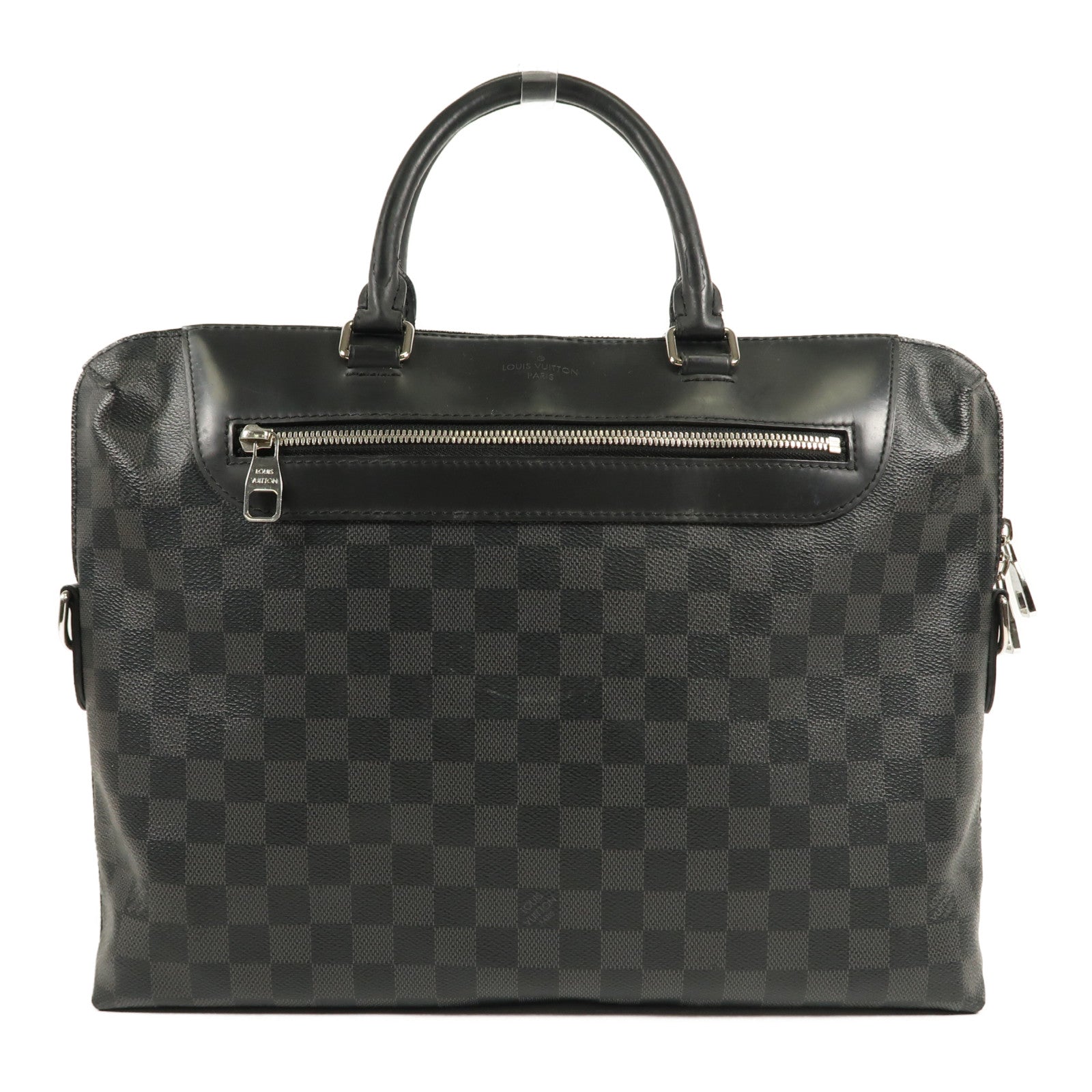 LOUIS VUITTON Damier Porte-Documents Jour銀扣手挽袋