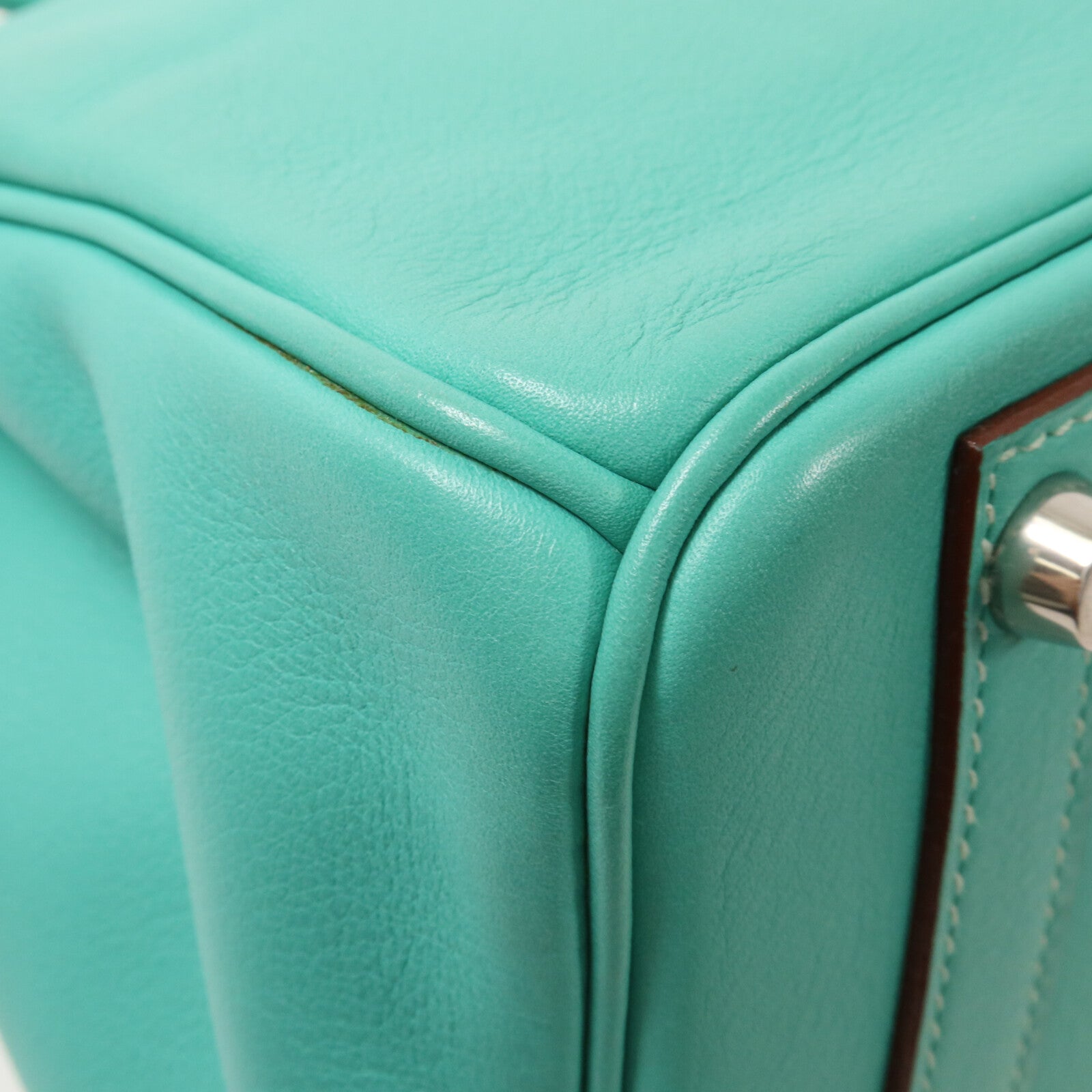 HERMES Swift皮革Birkin 30手挽袋Lagon