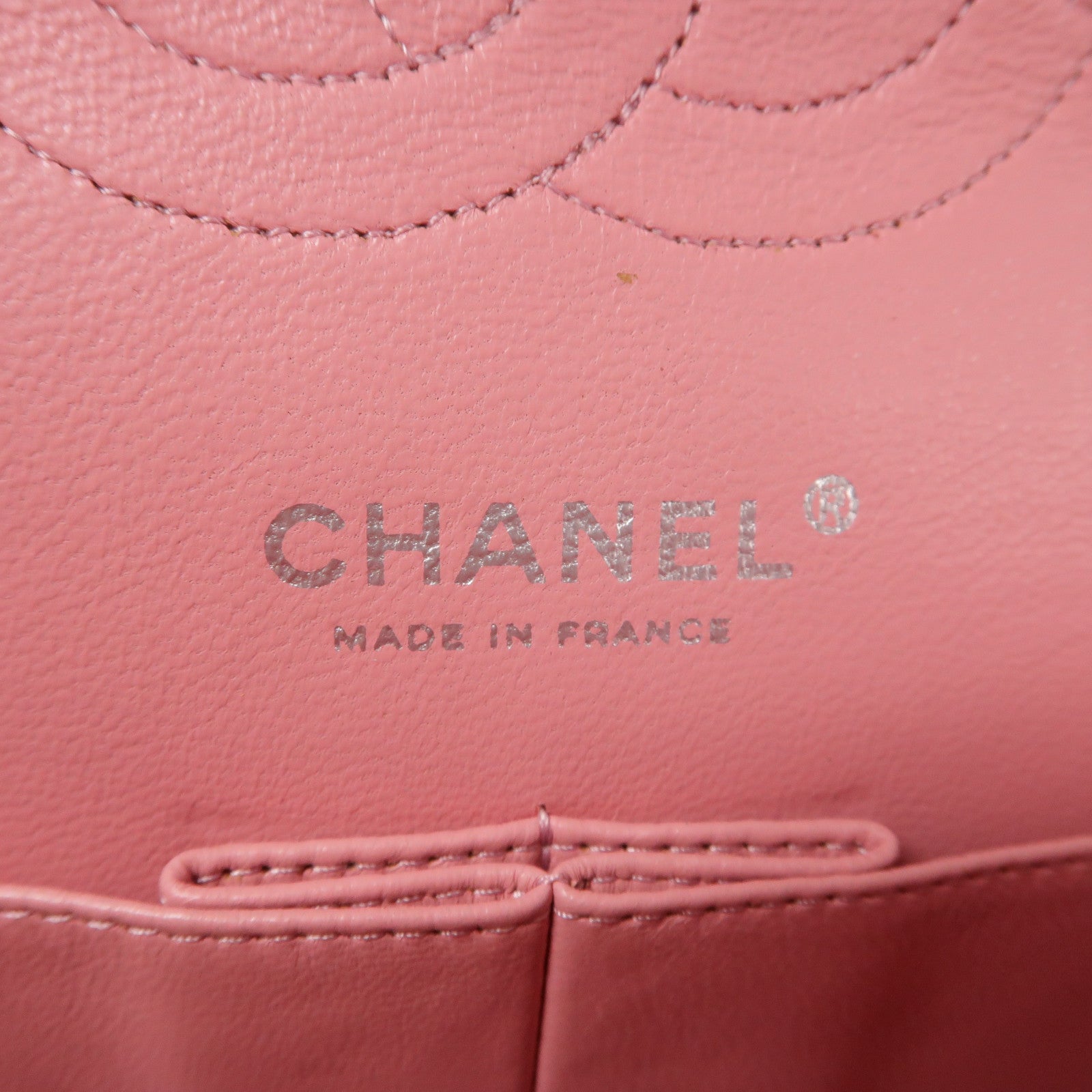 CHANEL 菱格羊皮皮革Chain Shoulder銀扣鏈帶肩背袋粉紅色