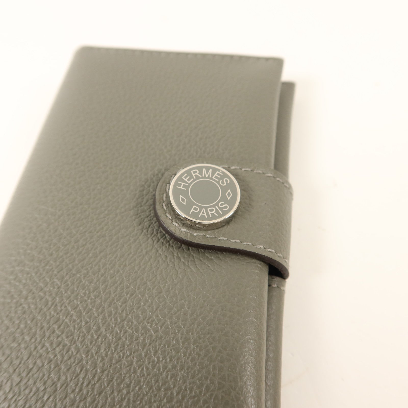 HERMES Evercolor皮革R.M.S Card Holder卡片套Gris Meyer