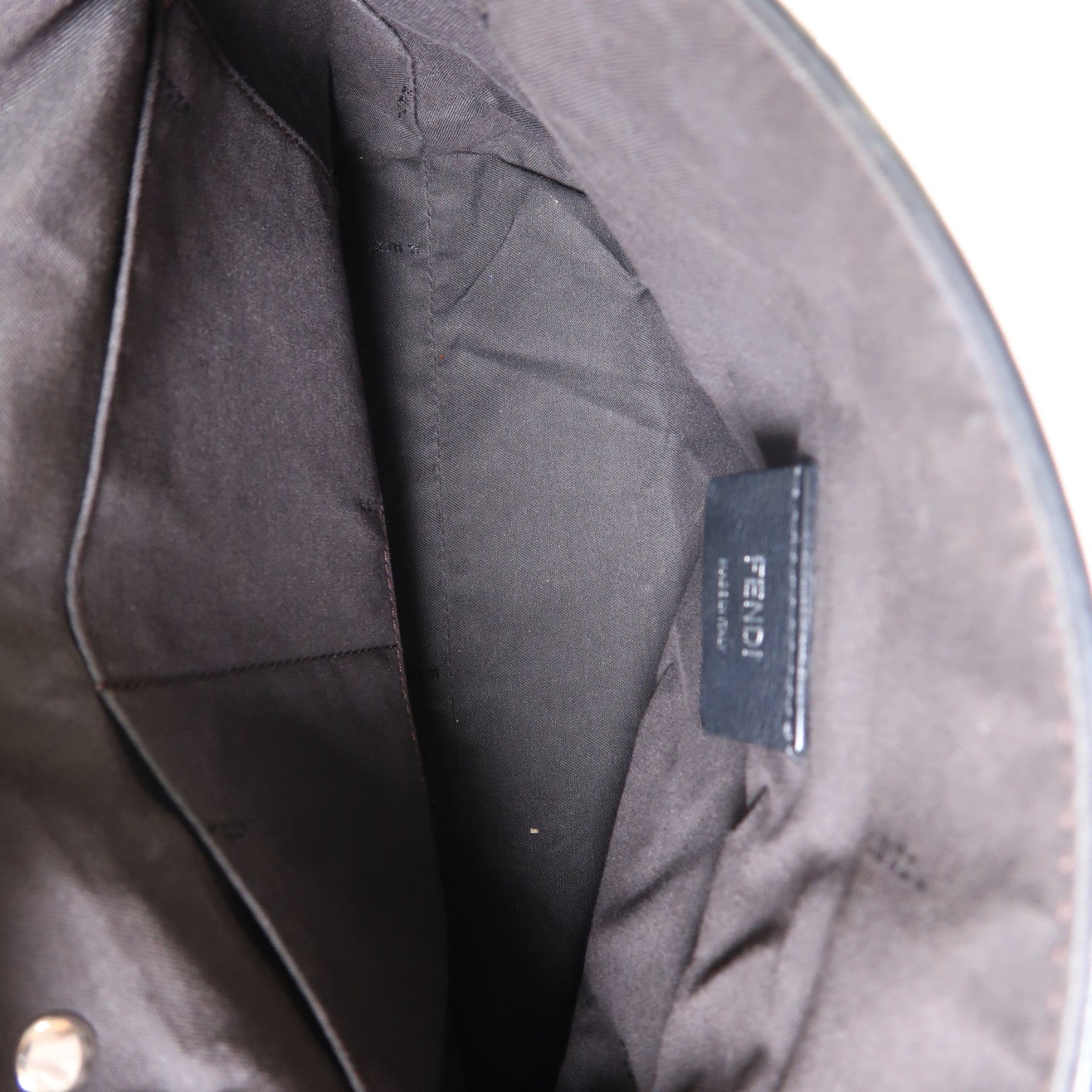 FENDI 【激減優惠】牛皮皮革Back to School銀扣背包手挽袋兩用黑色