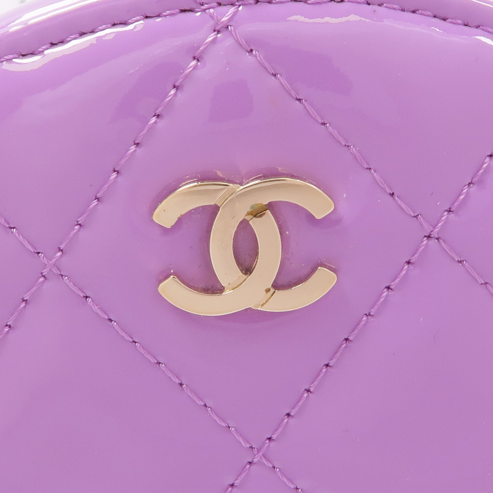 CHANEL 漆皮皮革Chain Shoulder Bag金扣鏈帶肩背袋