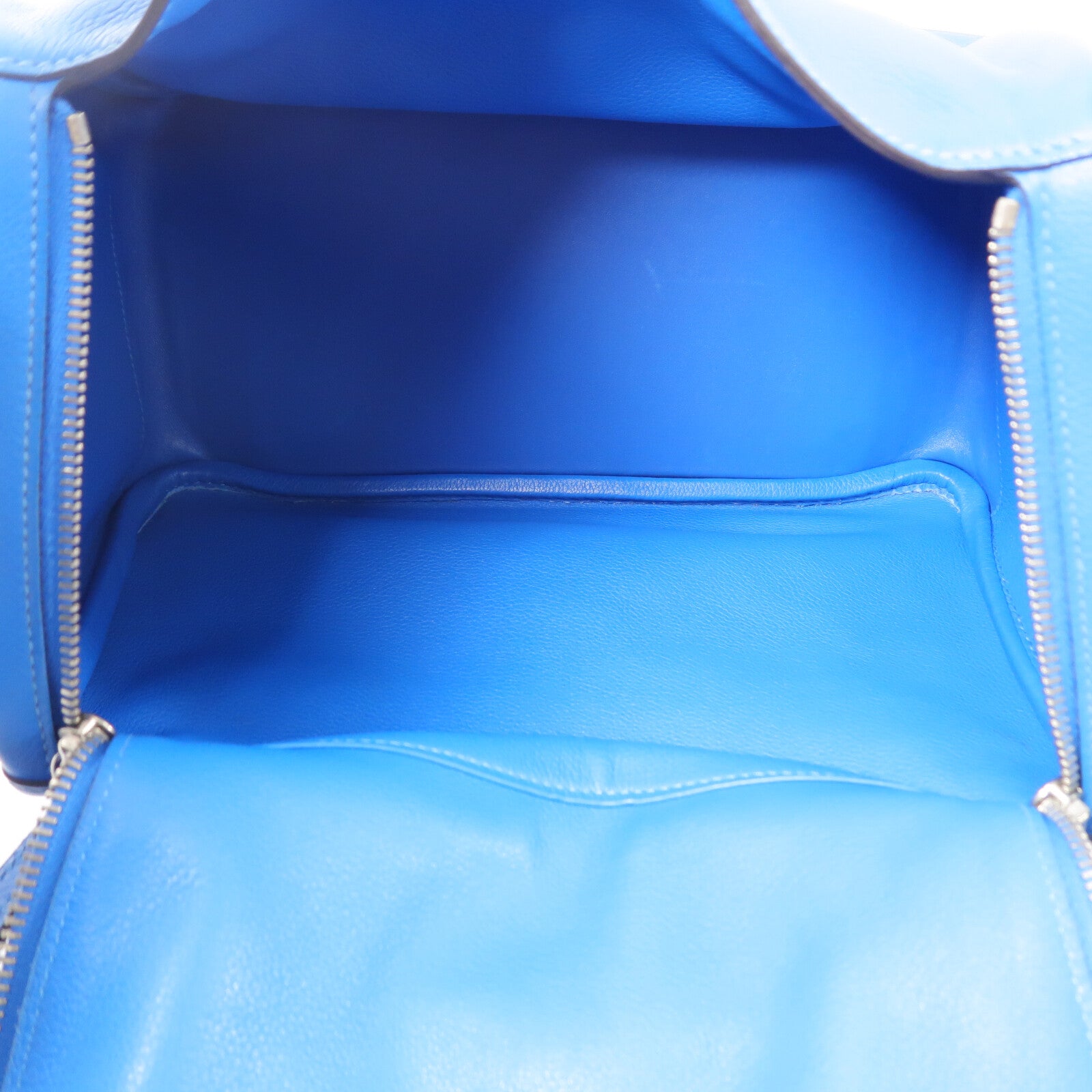 HERMES Evercolor皮革Lindy 30手挽肩背兩用袋Bleu France