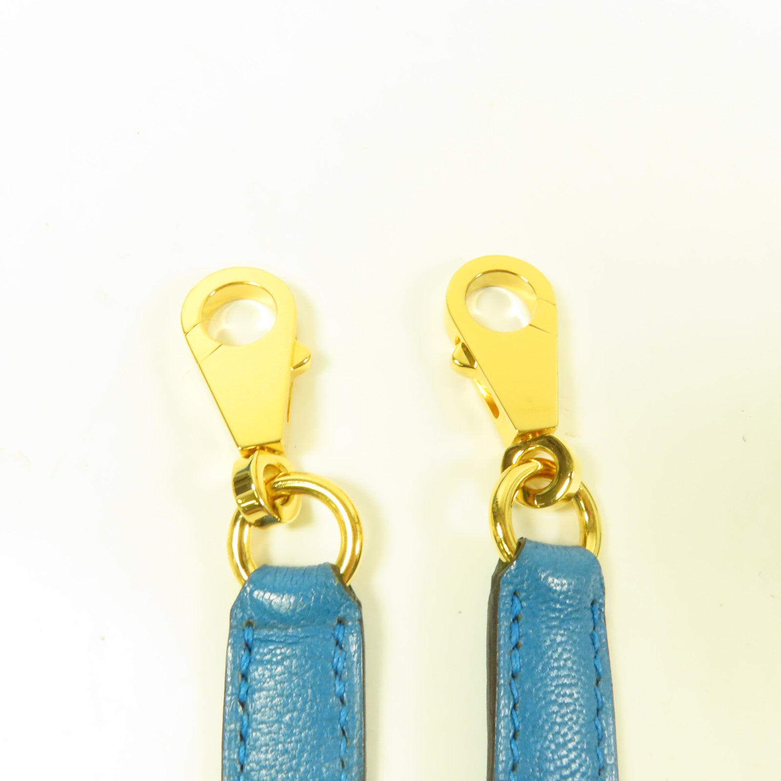 HERMES Chevre皮革Kelly 25金扣手挽肩背兩用袋Blue Zanzibar