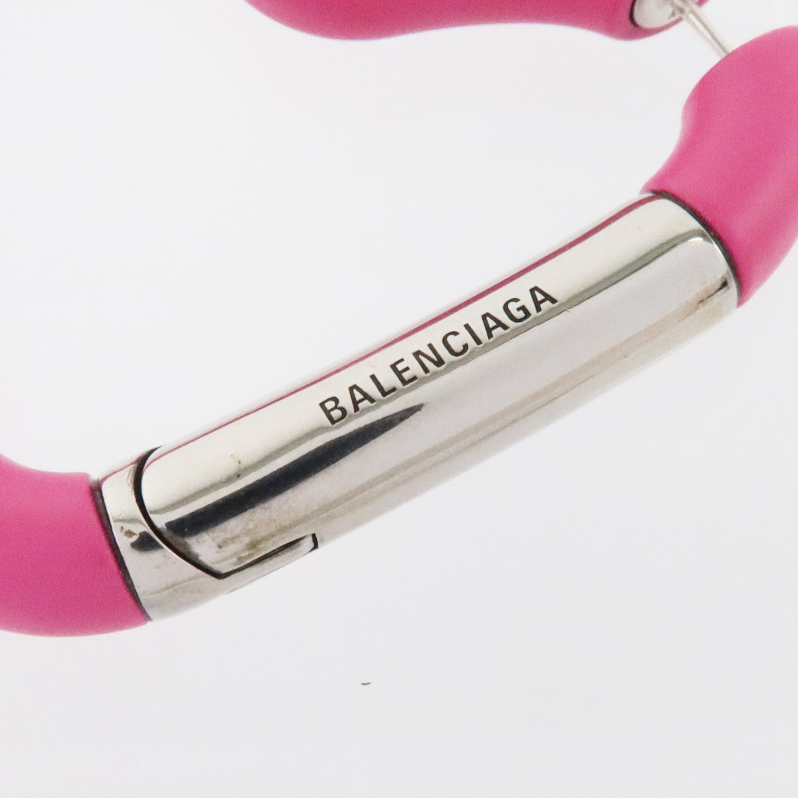 BALENCIAGA PVC/金屬Love Clip Earrings耳環