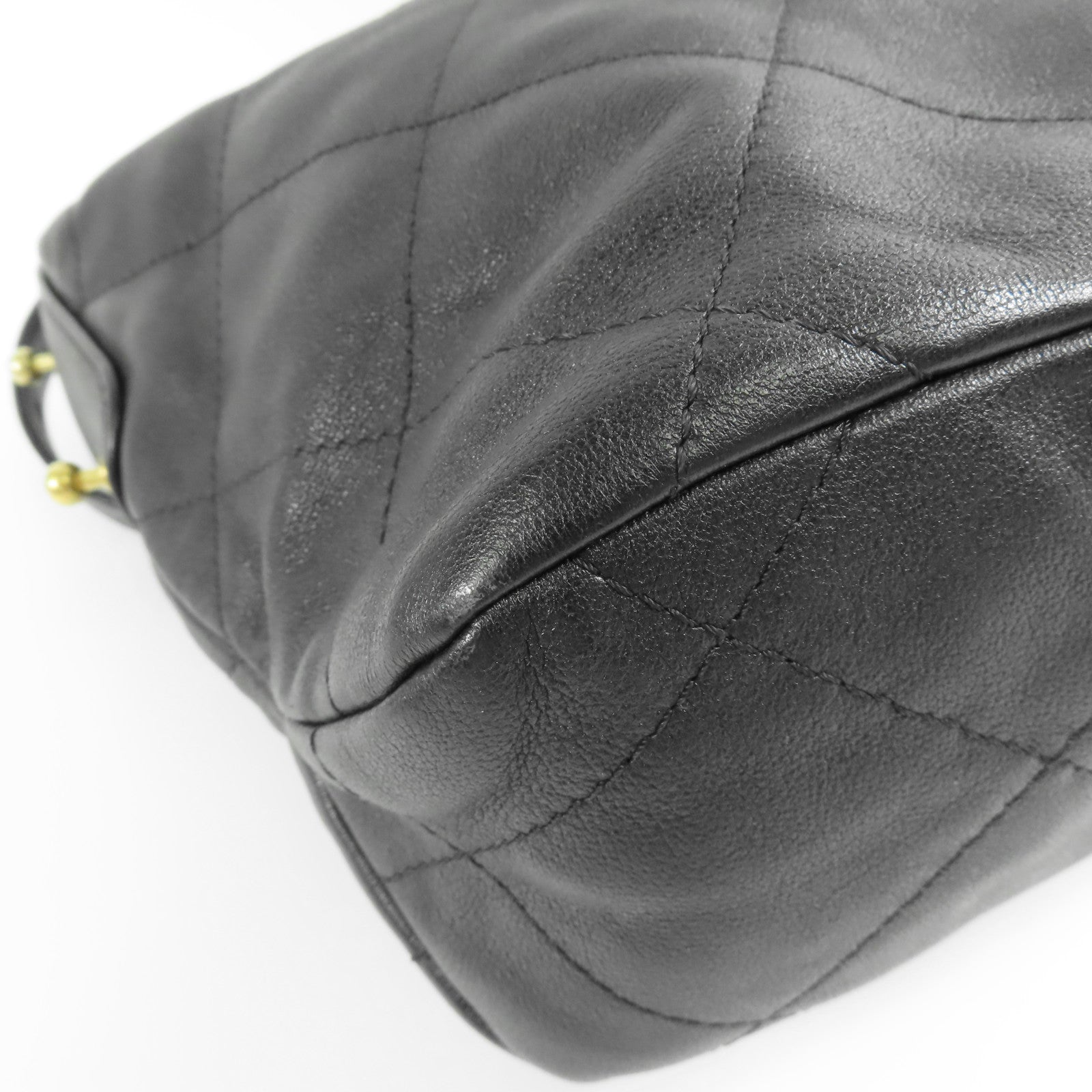 CHANEL 【激減優惠】牛皮皮革Hobo Bag金扣肩背袋