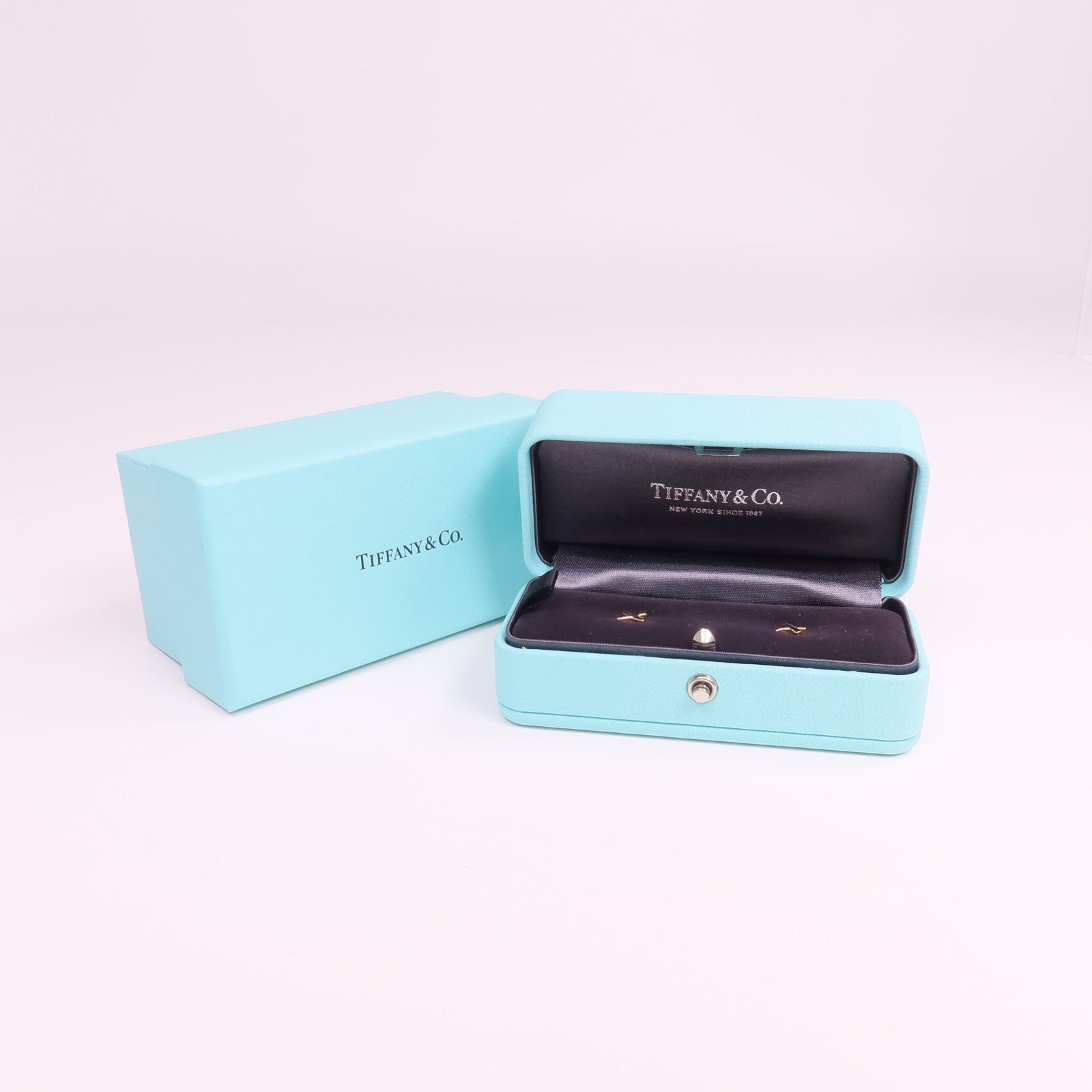 TIFFANY＆CO 18K玫瑰金X Earrings耳環