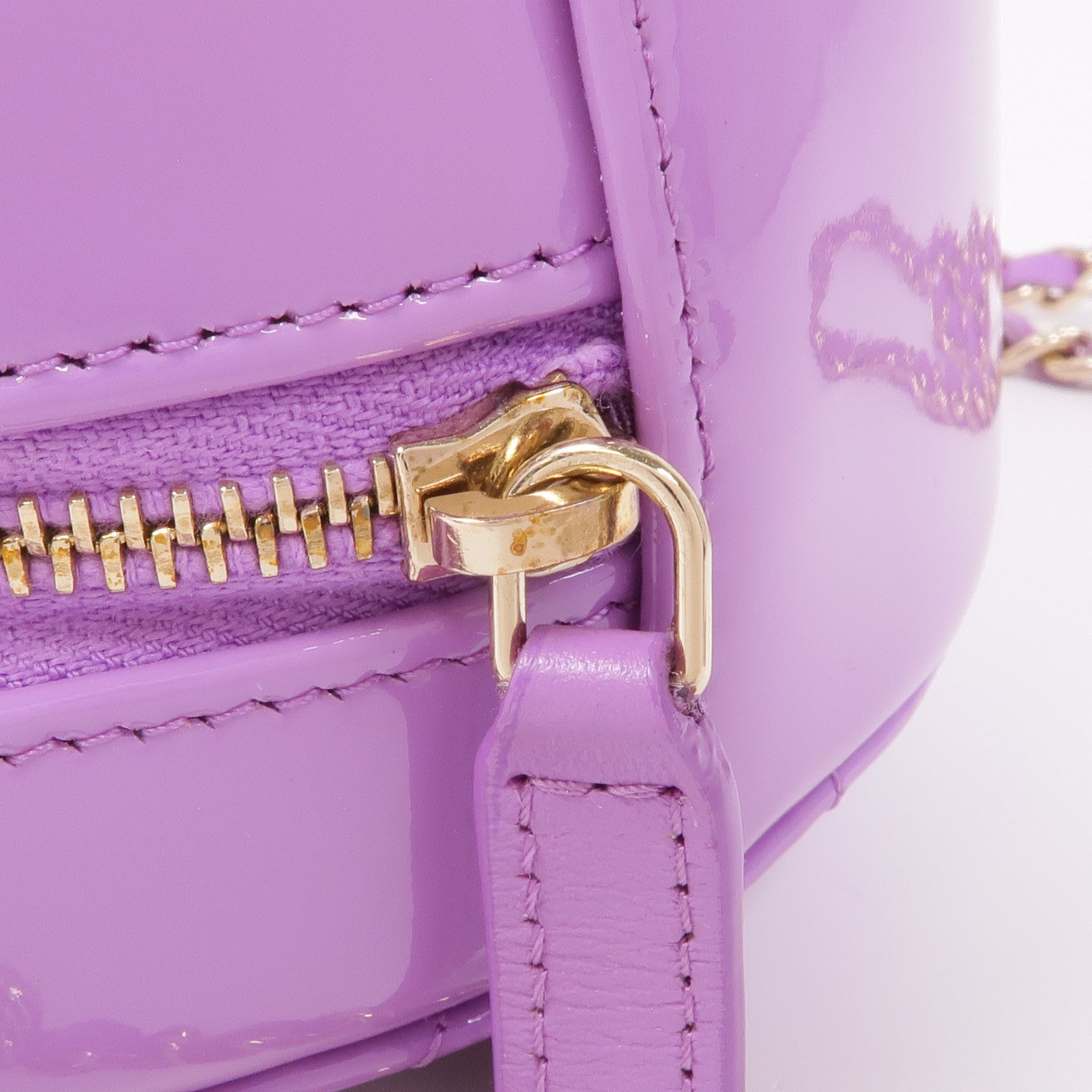 CHANEL 漆皮皮革Chain Shoulder Bag金扣鏈帶肩背袋