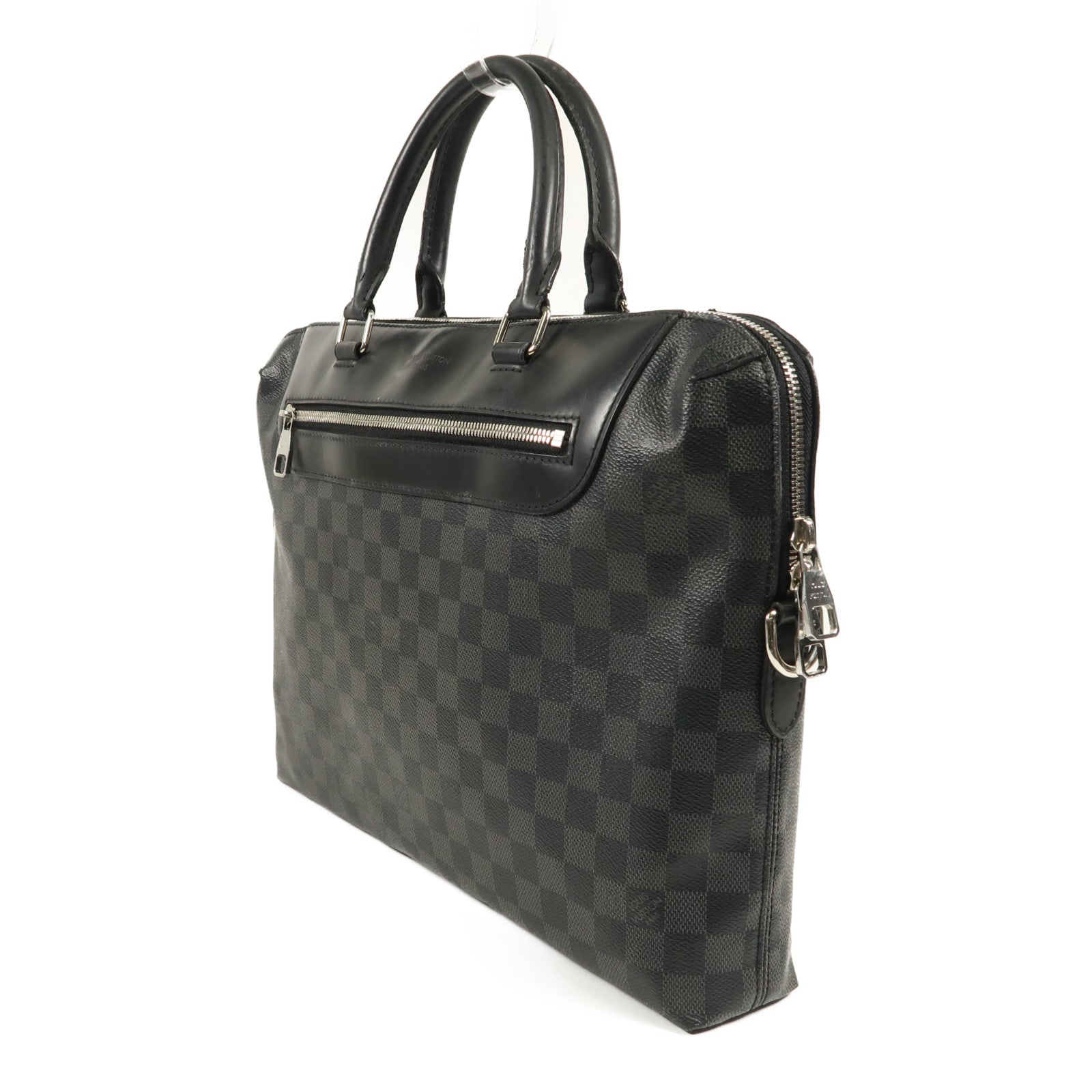 LOUIS VUITTON Damier Porte-Documents Jour銀扣手挽袋