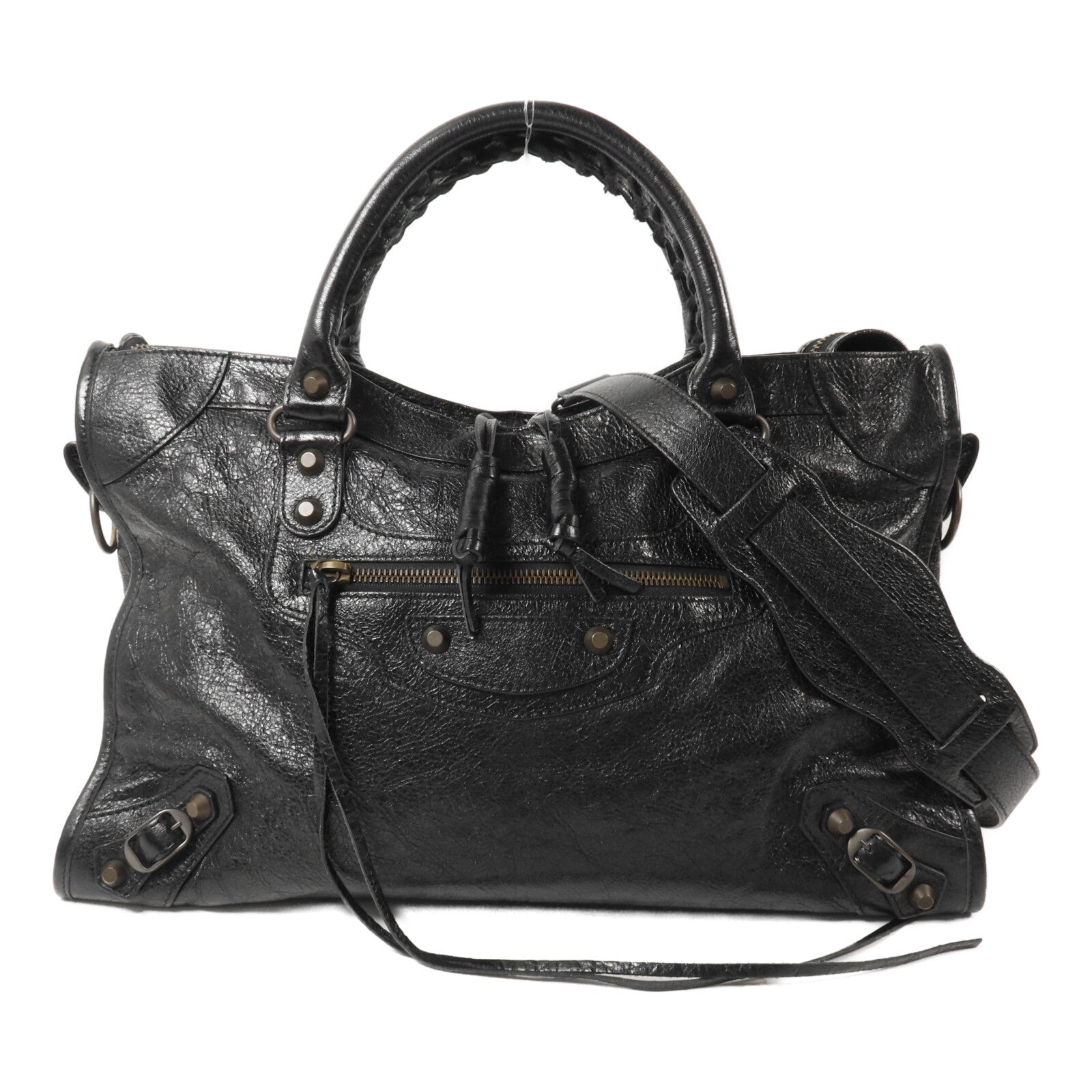 BALENCIAGA 羊皮皮革City手挽肩背兩用袋