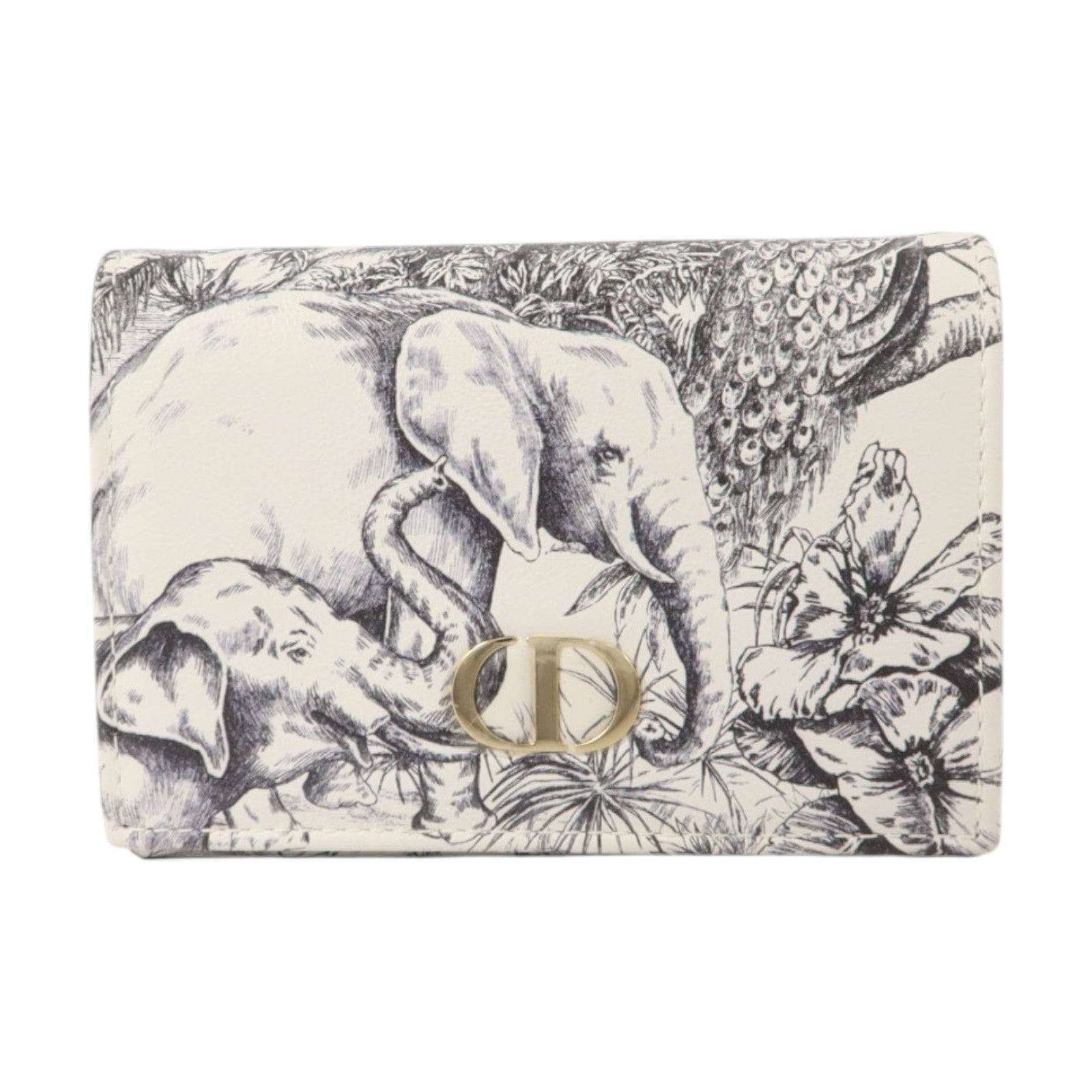 Dior 牛皮皮革Caro XS Wallet金扣錢包