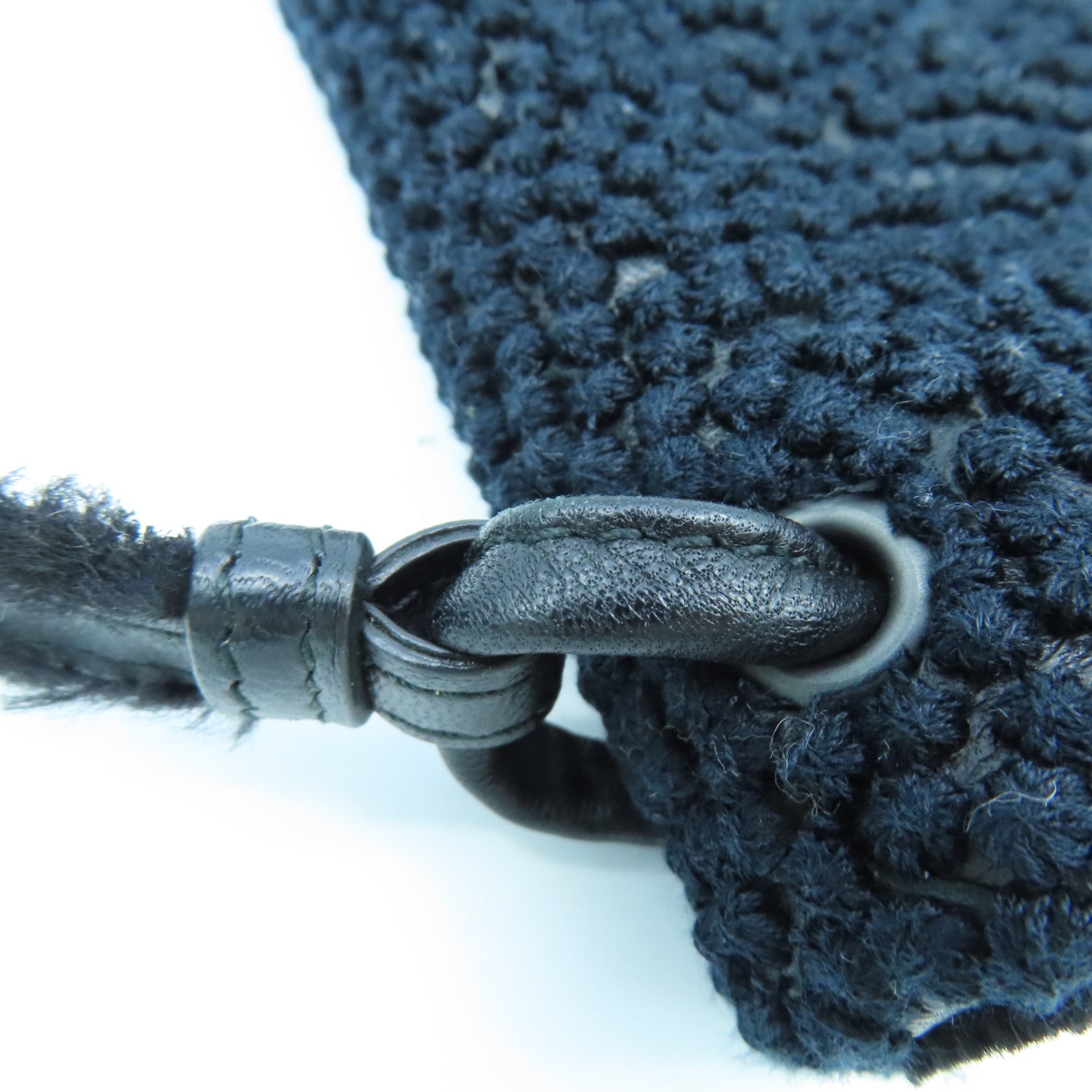 BOTTEGA VENETA 织纹皮革Shoulder Bag肩背袋黑色