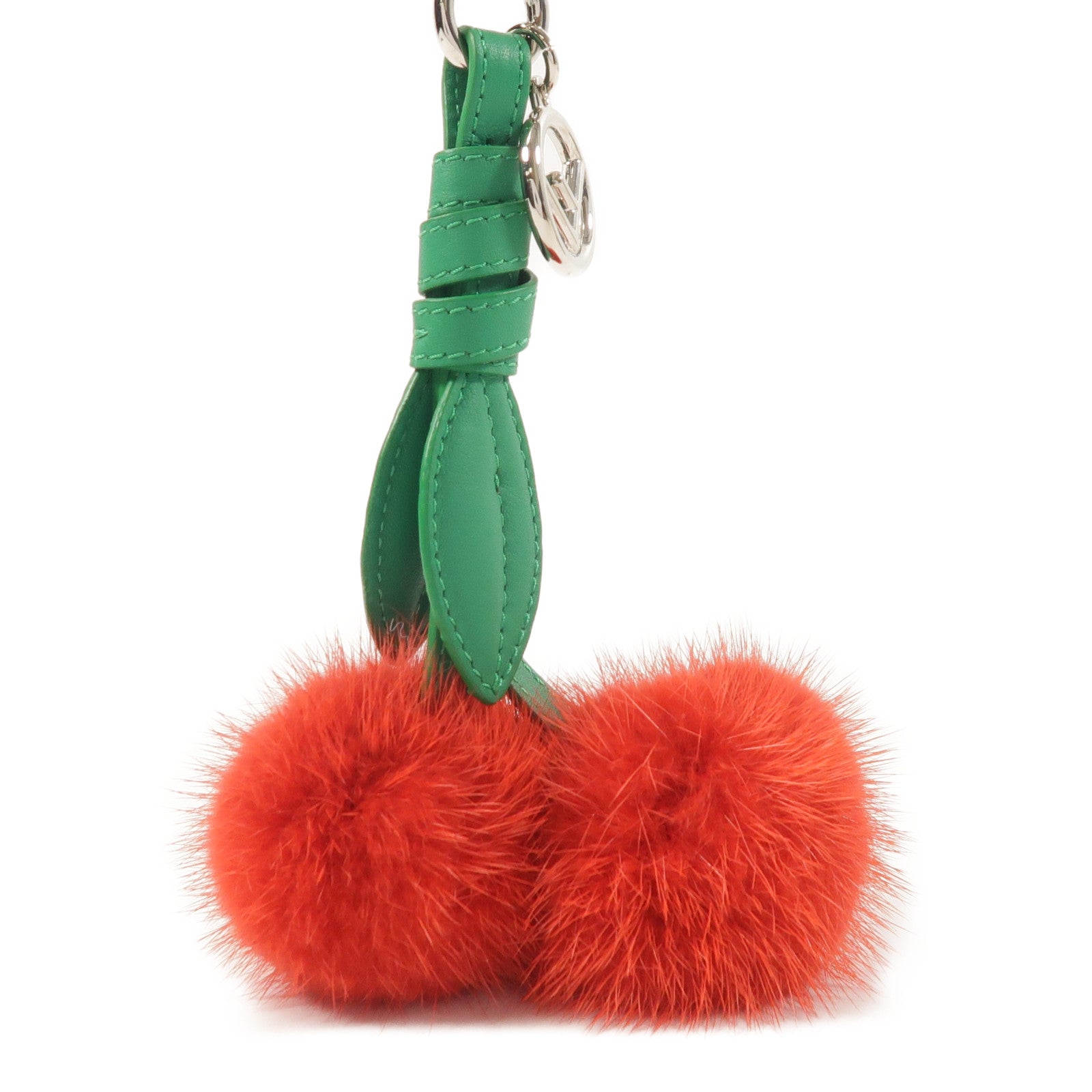 FENDI Mink Fur/牛皮皮革Charm掛飾
