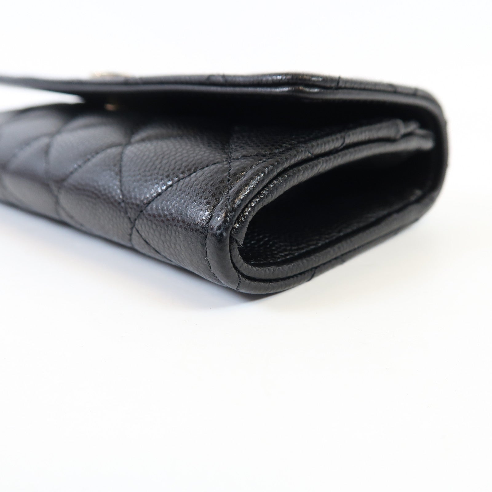 CHANEL 牛皮皮革Wallet金扣長錢包