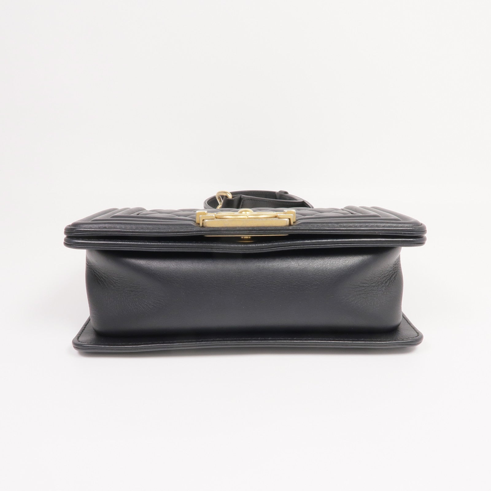 CHANEL 羊皮皮革Boy 20金扣鏈帶肩背袋